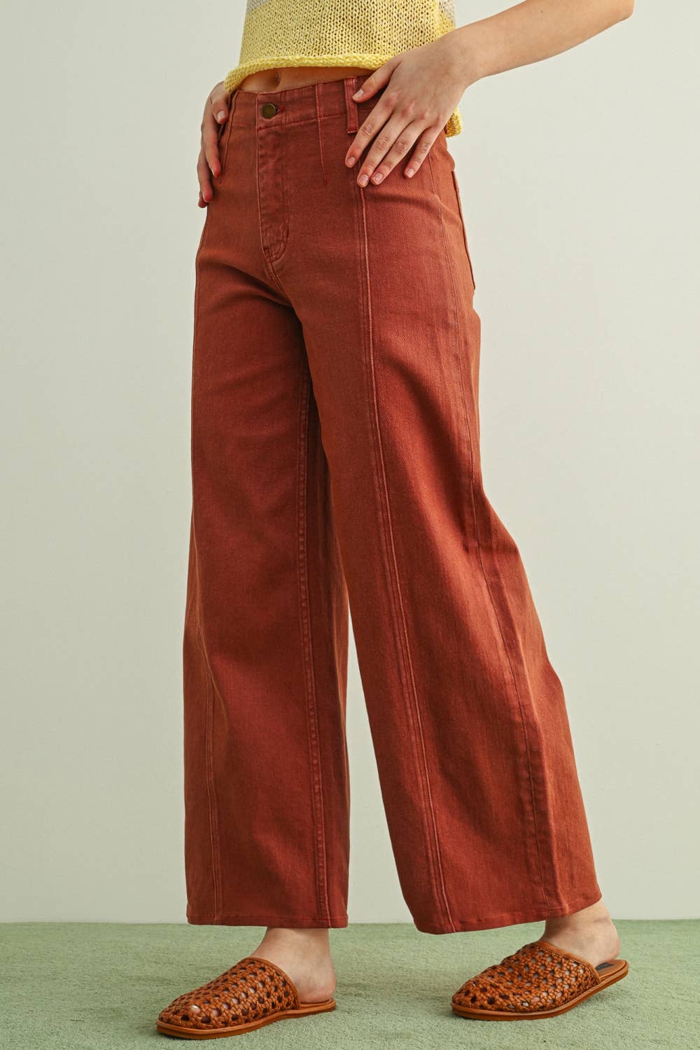Miou Muse | Washed Color Stretch Pants