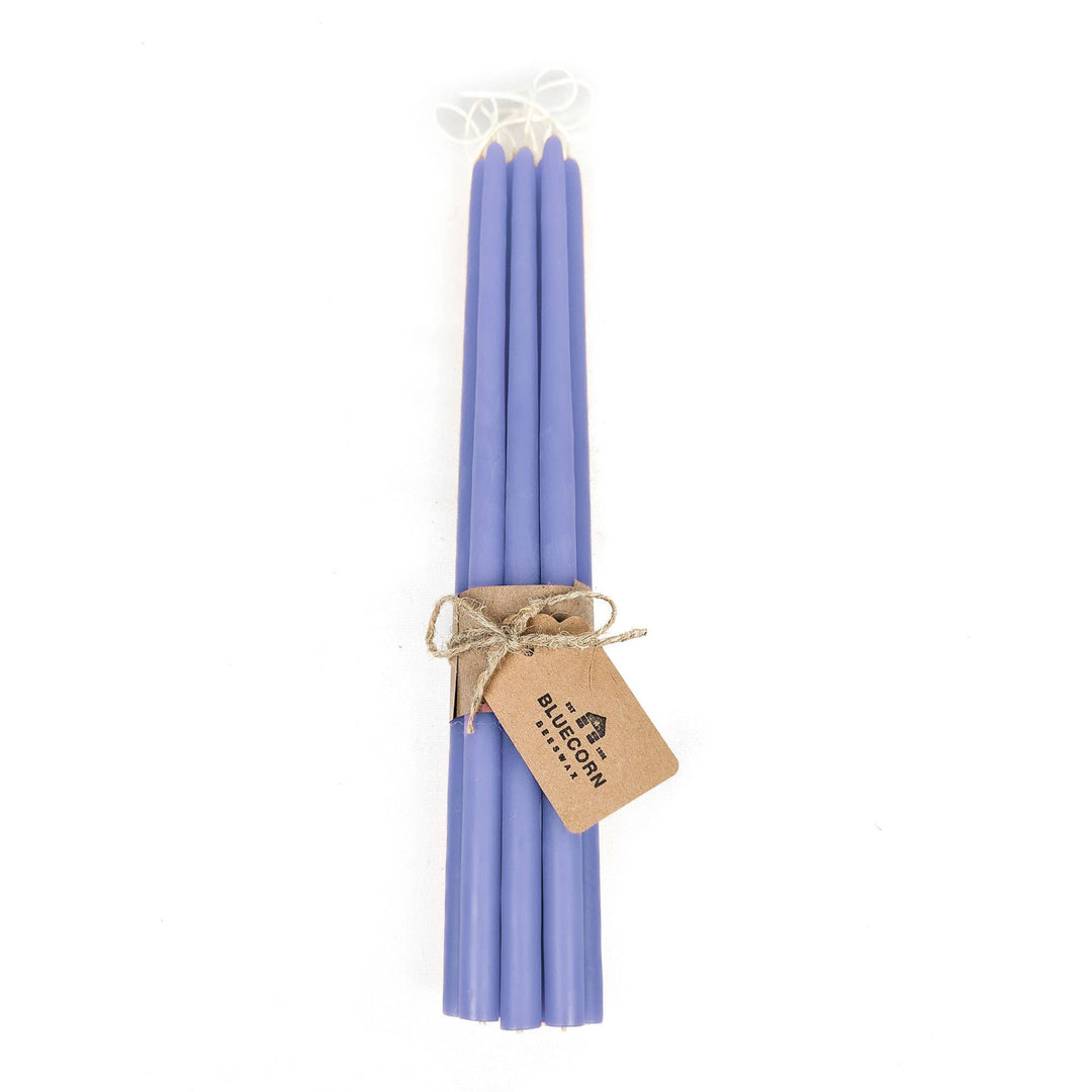Bluecorn Candles | Thin Beeswax Taper Candles: Hand-Dipped in Colorado