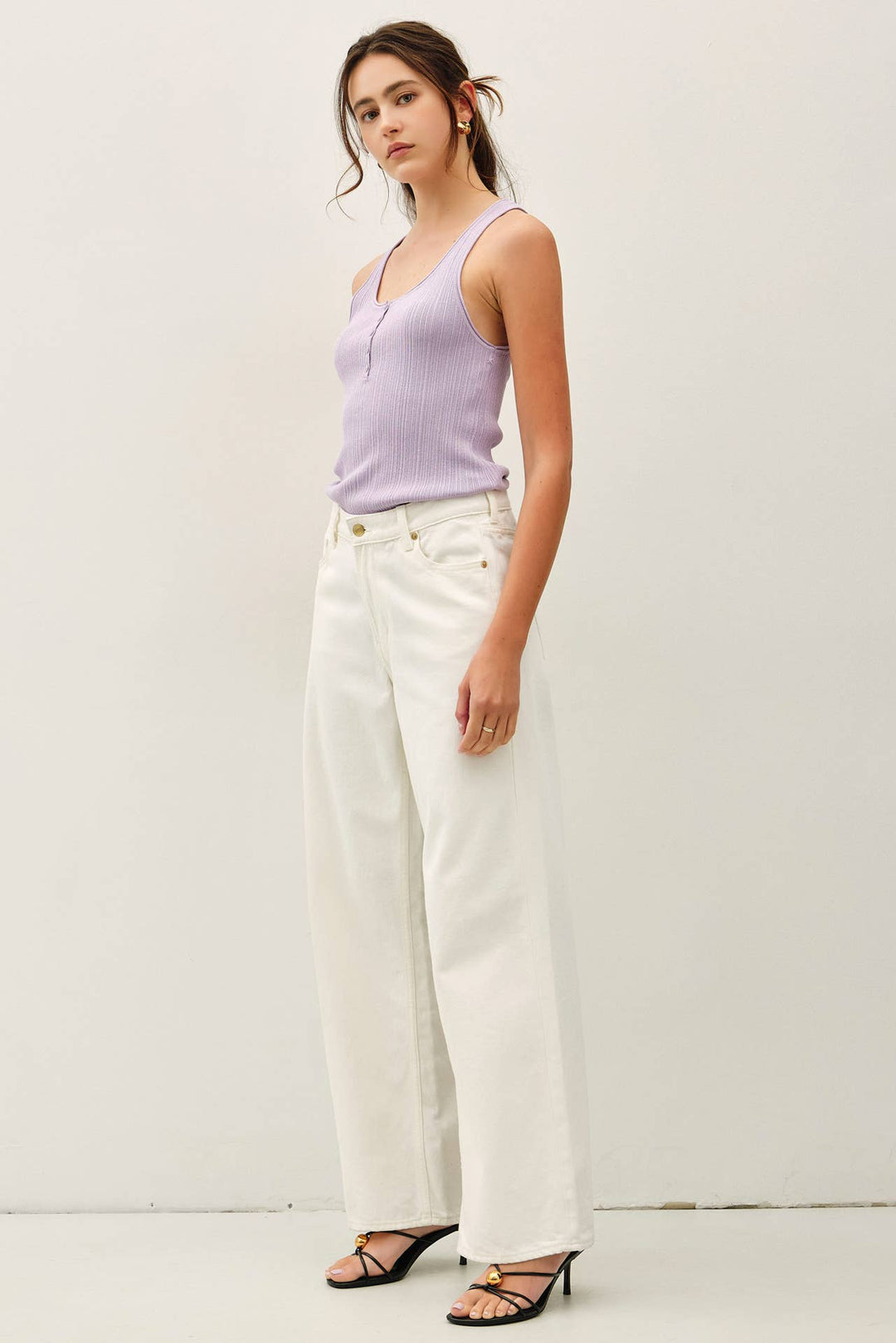 Be Cool | Lightweight Henley Neck Sweater Tank