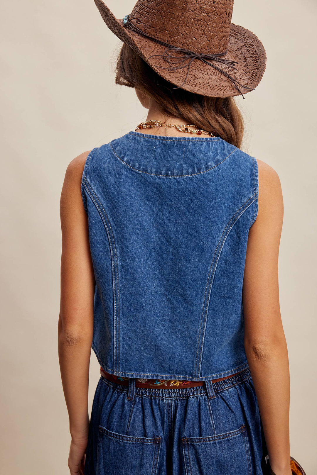 Listicle | Button Front Denim Vest