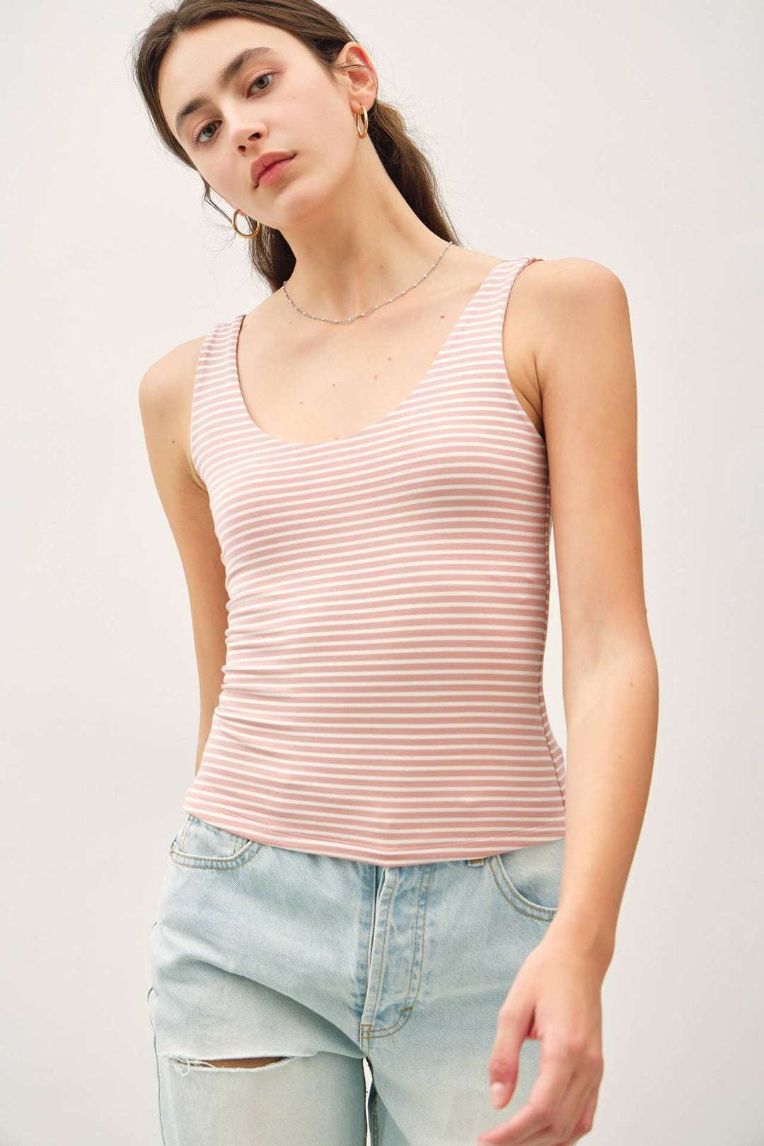 Be Cool | Ultra Soft Double Lined Striped Tank
