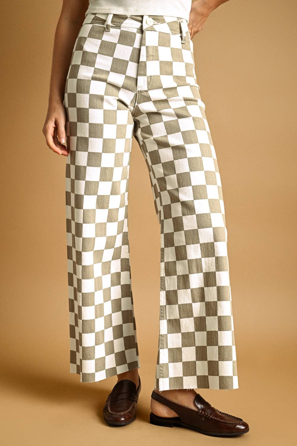 By Together | Checker Board Stretch Pants