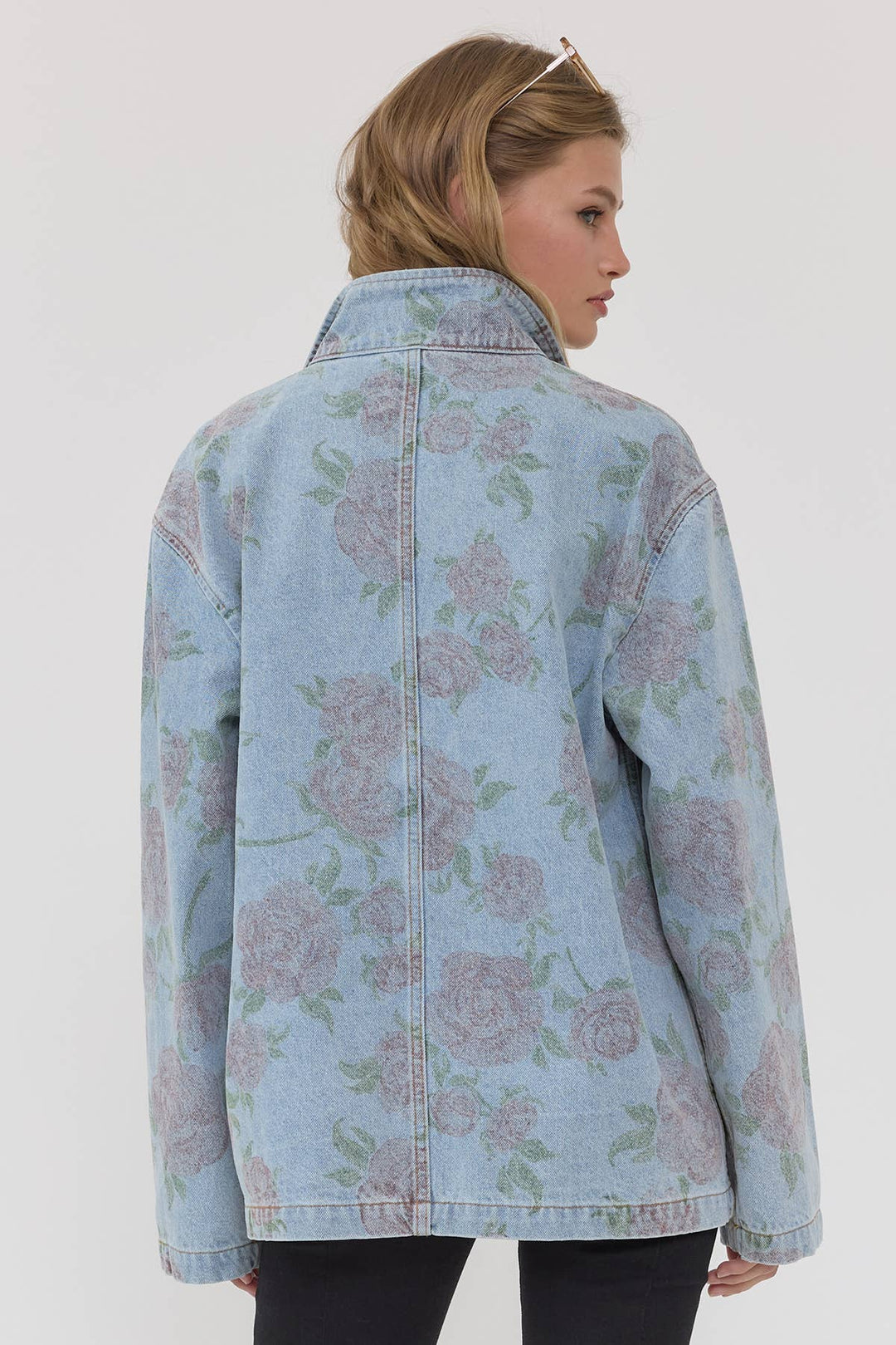 Raisonnel | Floral Printed Denim Jacket