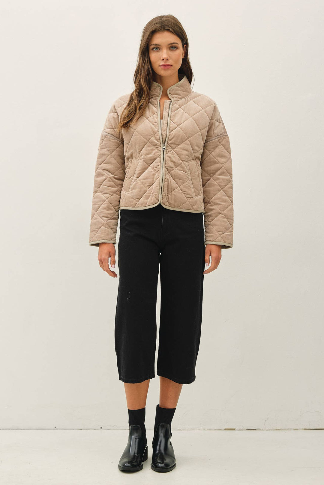Be Cool | Corduroy Quilted Puffer Jacket