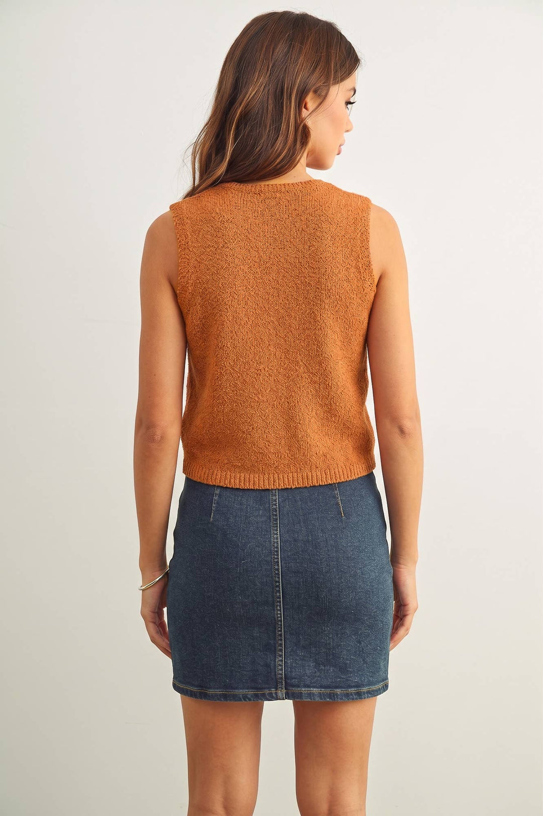 Miou Muse | Hook and Eye Closer vest Cardigan
