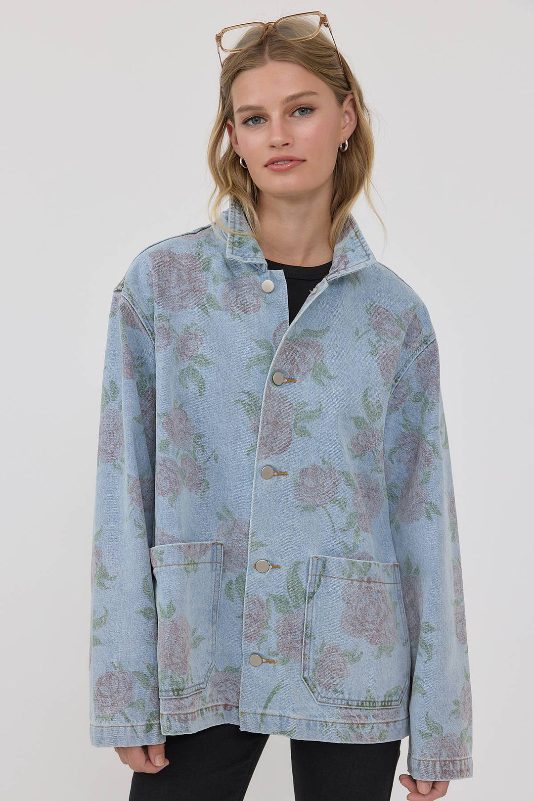 Raisonnel | Floral Printed Denim Jacket