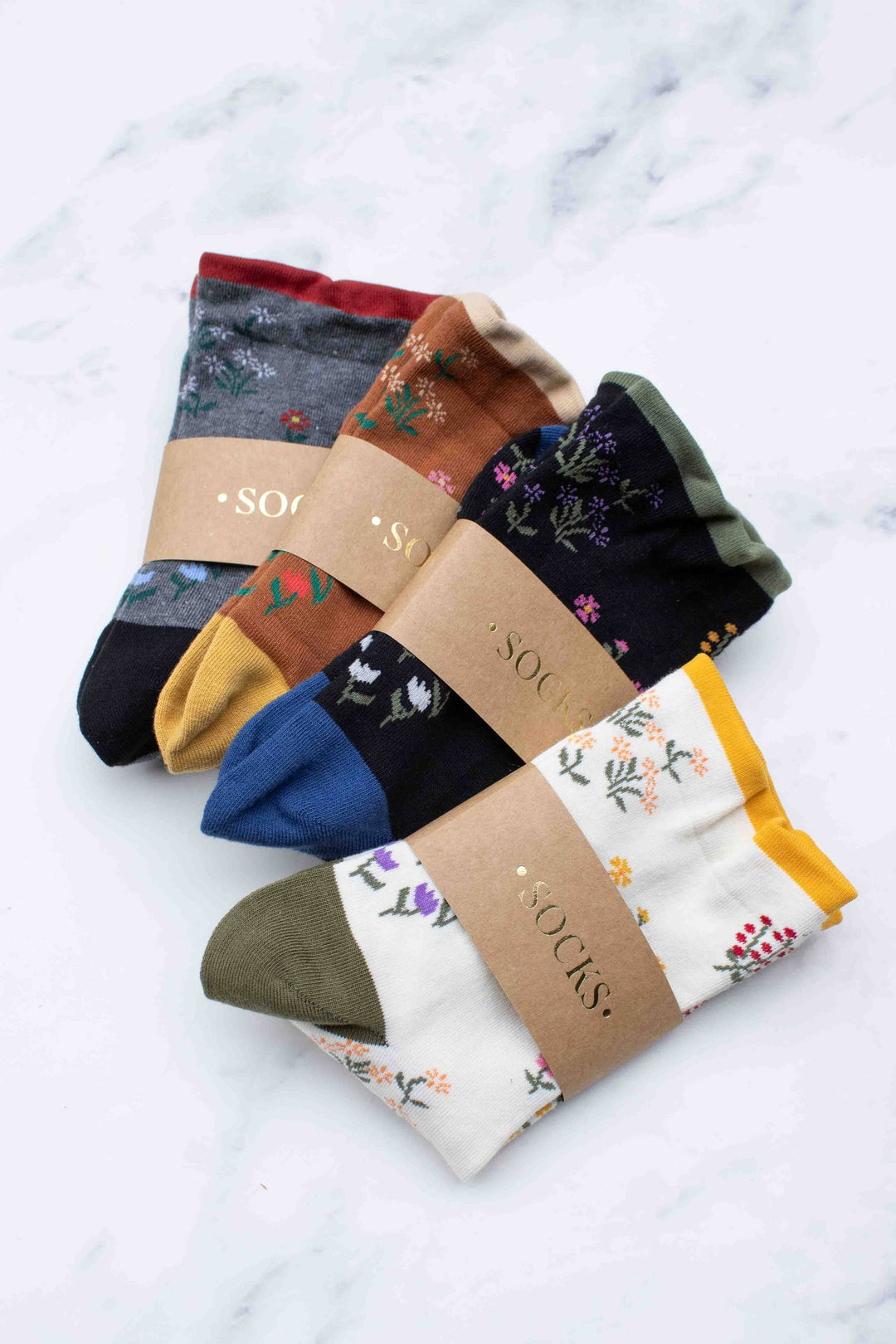 Tiepology | Women's Penelope Floral Casual Socks