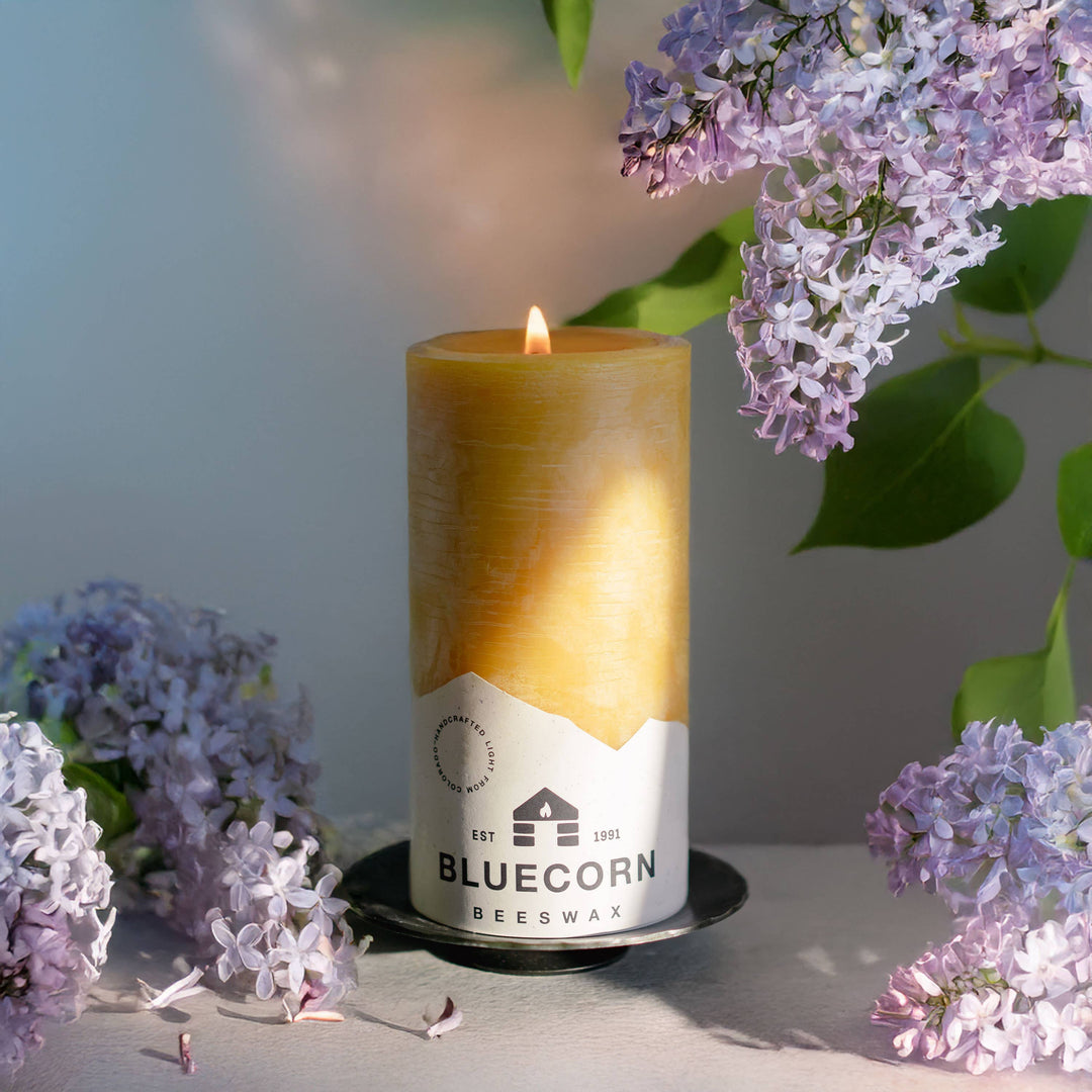 Bluecorn | Pure Beeswax Pillar Candles – Handmade in USA