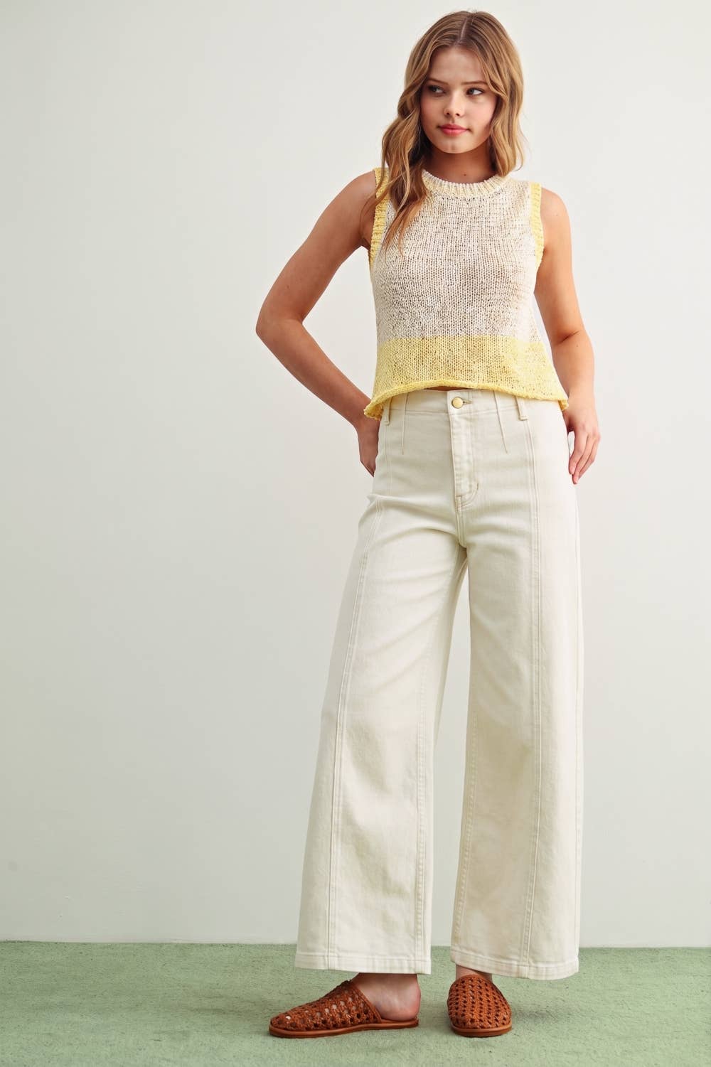 Miou Muse | Washed Color Stretch Pants