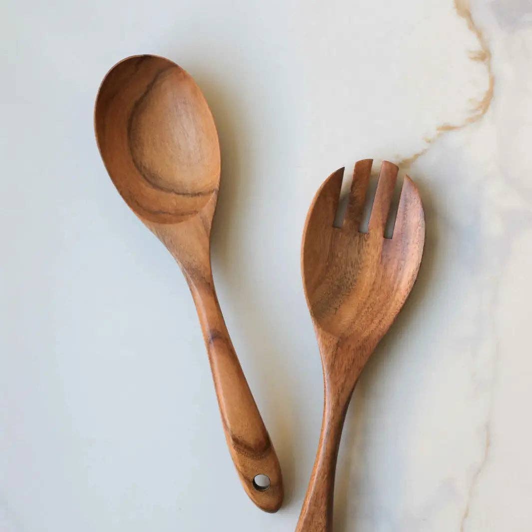 Fodery | Teak Wood Salad Spoon and Fork Set