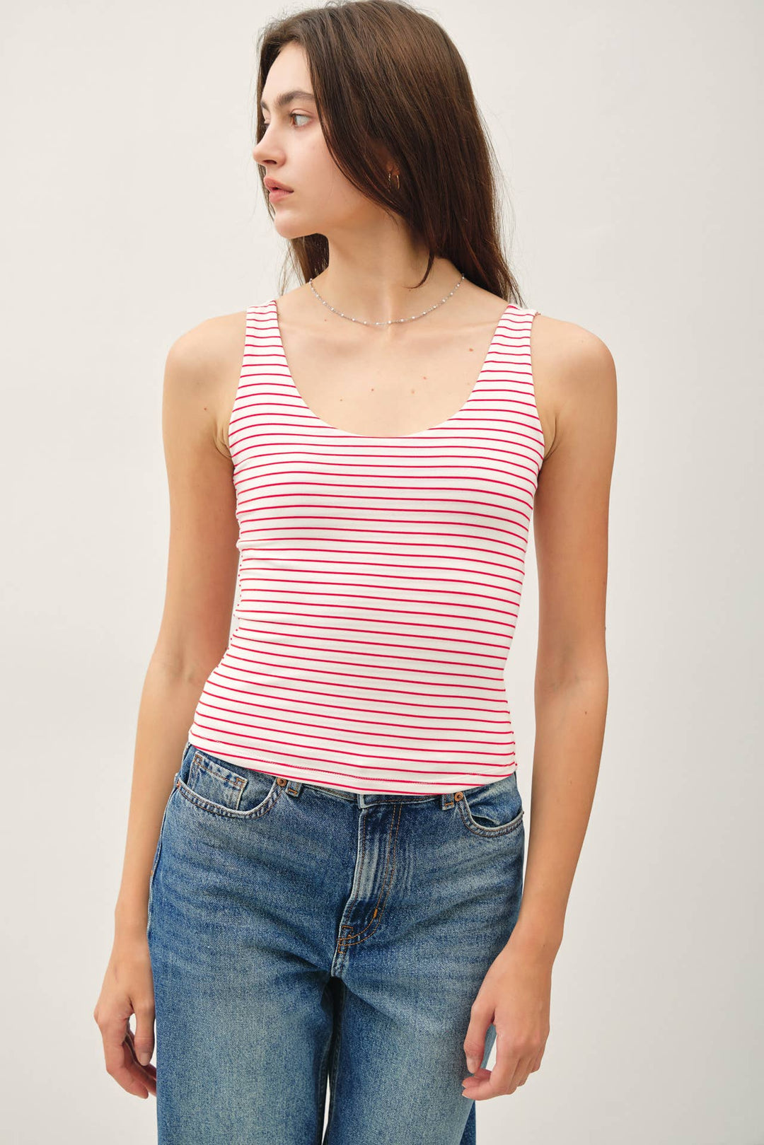 Be Cool | Ultra Soft Double Lined Striped Tank