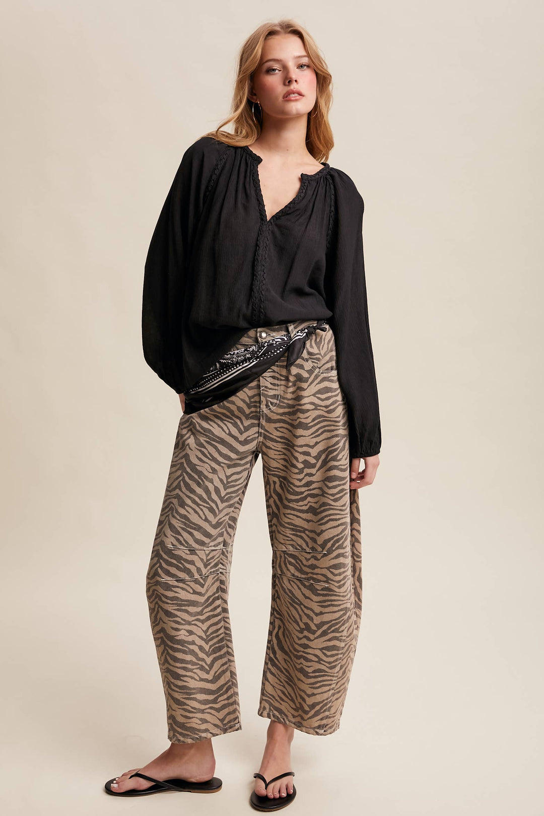 Listicle | Braided Trim Peasant Blouse