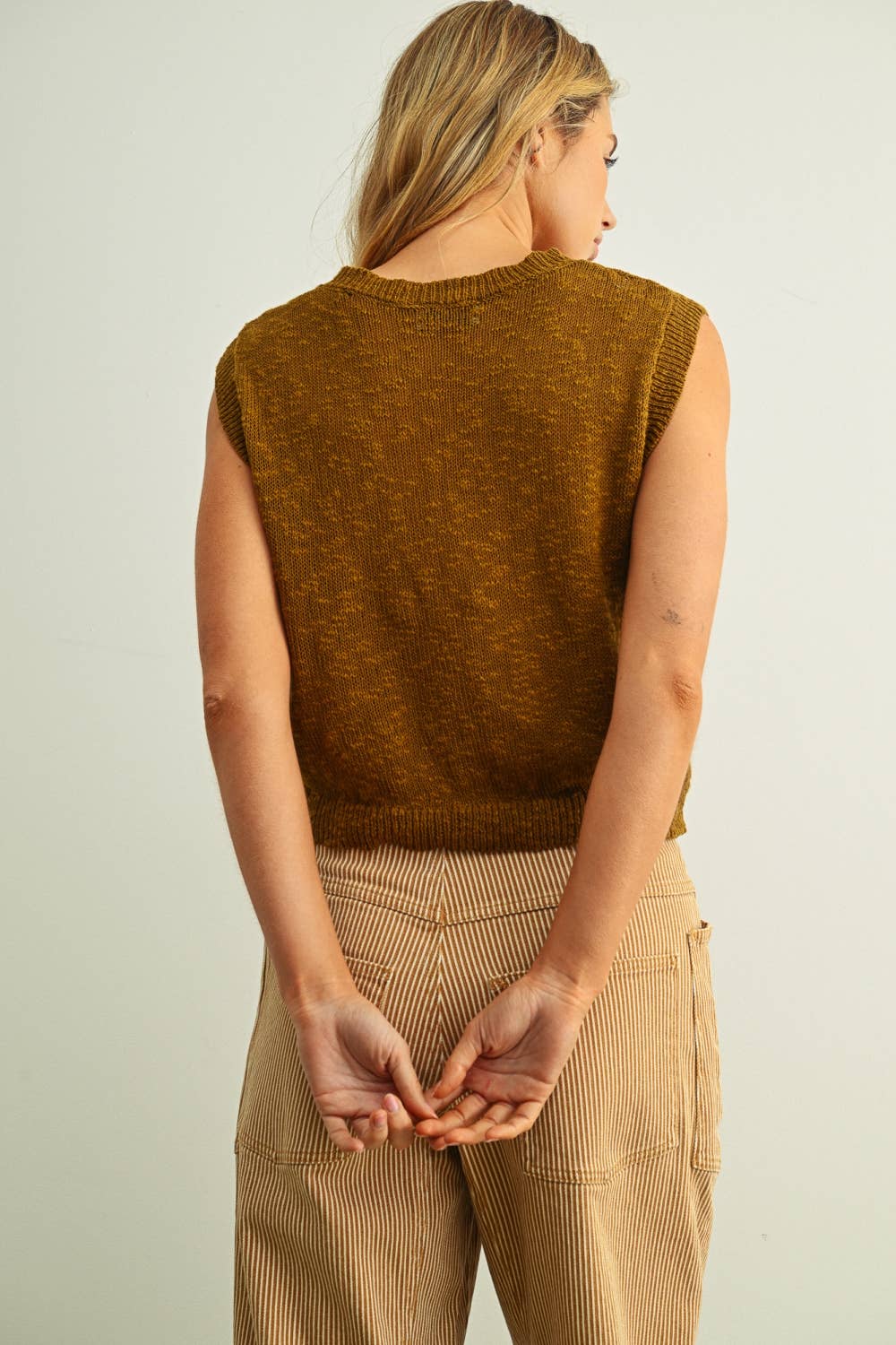 Miou Muse | Ombre Style Sleeveless Knitted Top