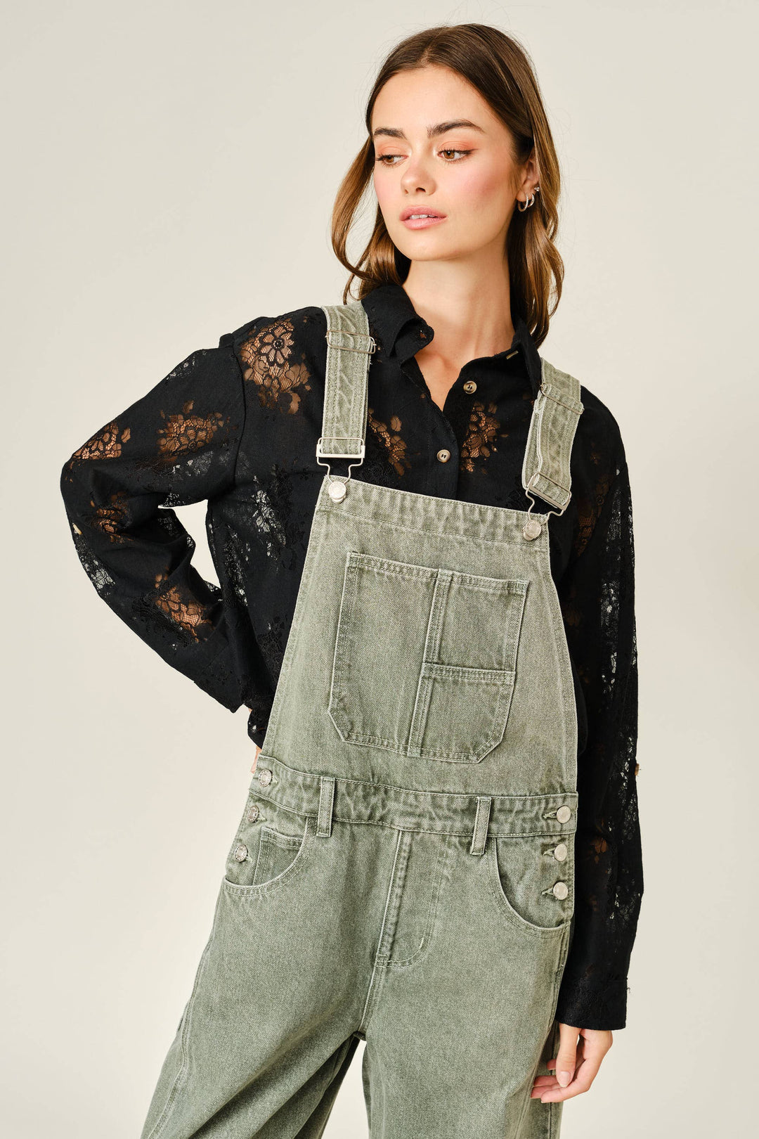 Aaron and Amber |  Slouchy Relax Fit Denim Overalls