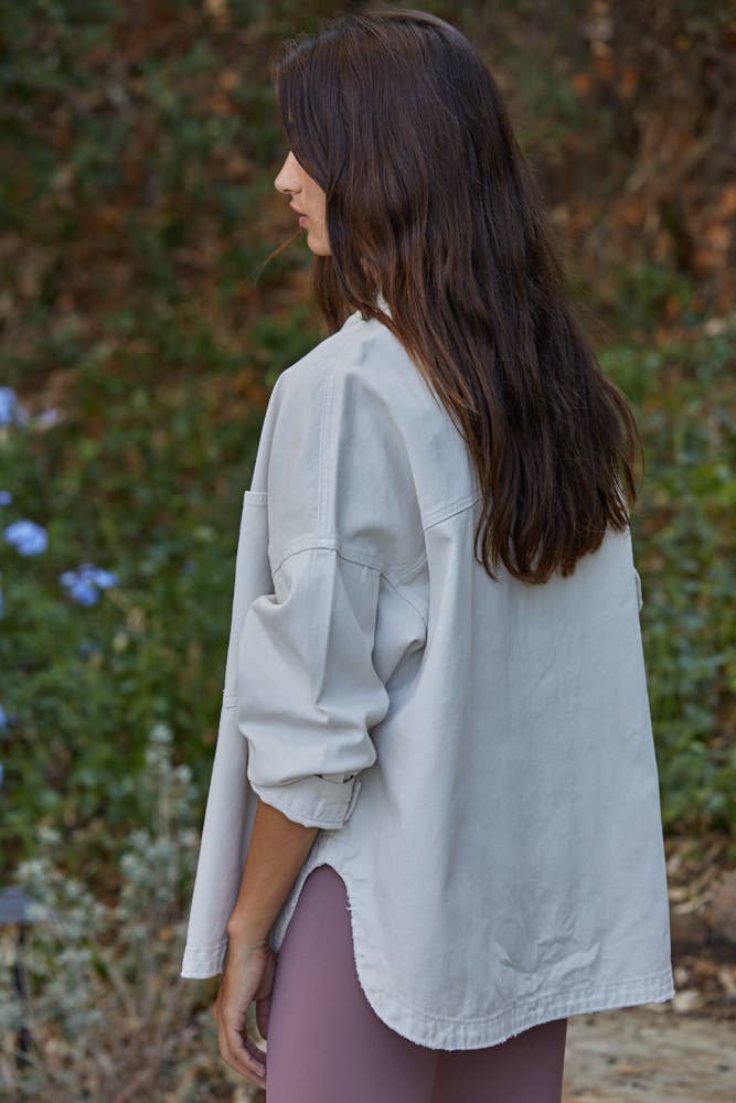 By Together | Denim Cotton Button Down Jacket