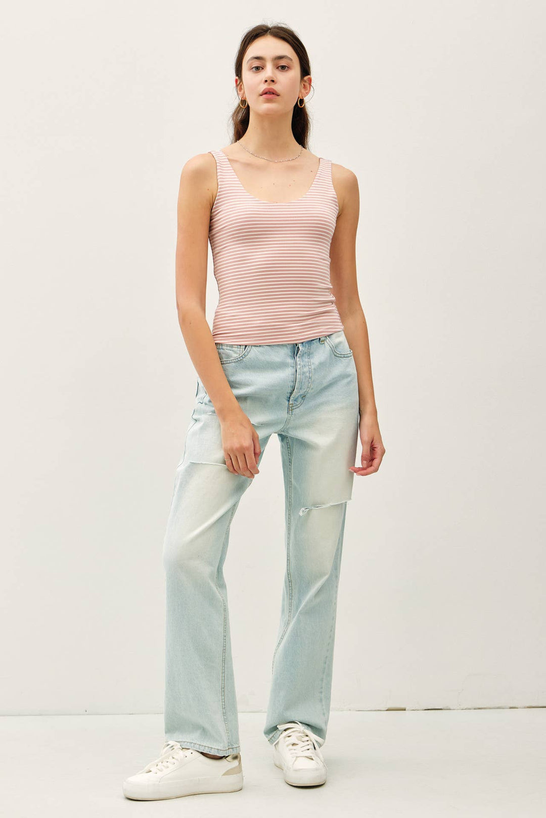 Be Cool | Ultra Soft Double Lined Striped Tank