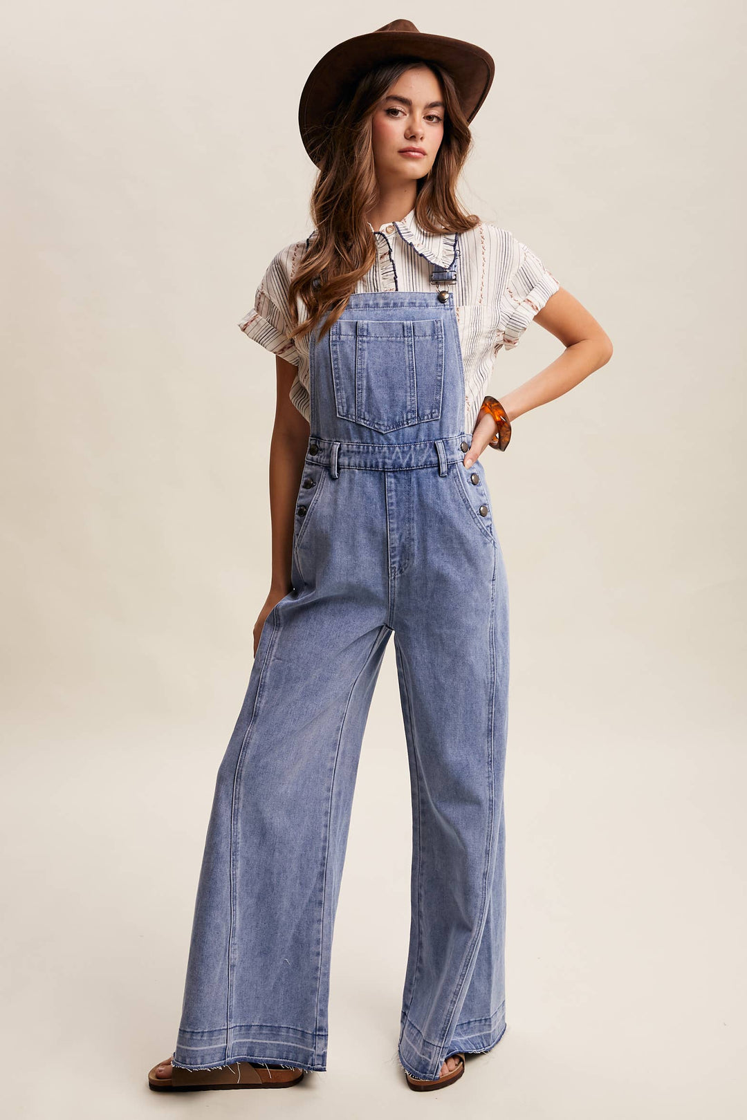 Listicle | Wide-Leg Denim Overalls
