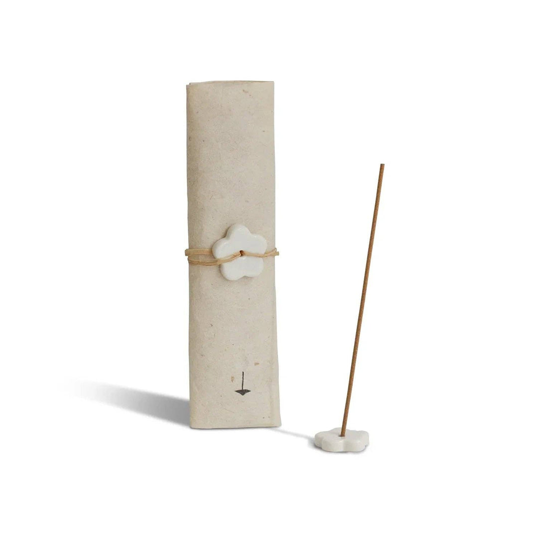 Cedar and Myrrh |Palo Santo Incense Stick Set  – 30 Sticks with Ceramic Holder