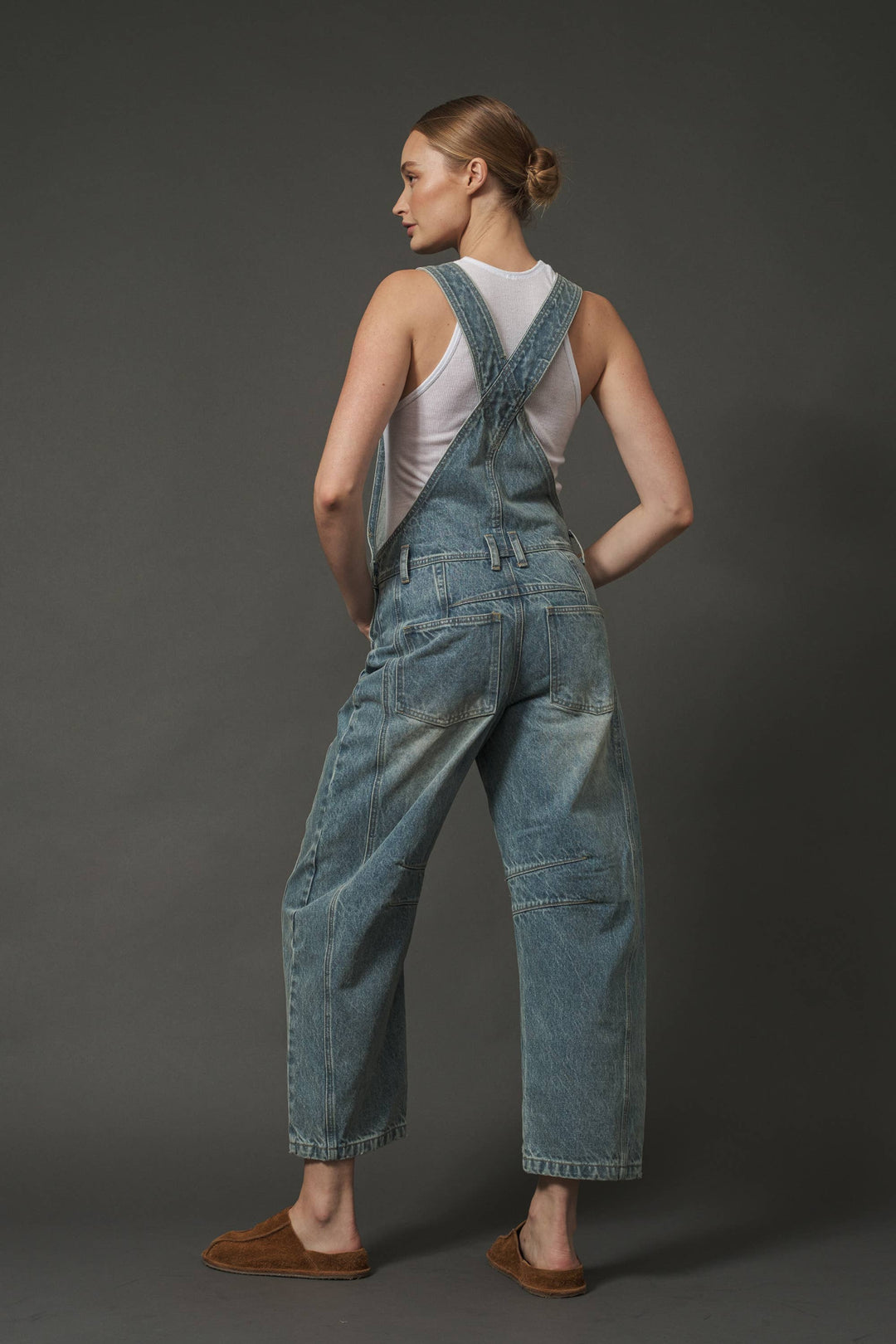 Aaron and Amber |  Slouchy Relax Fit Denim Overalls