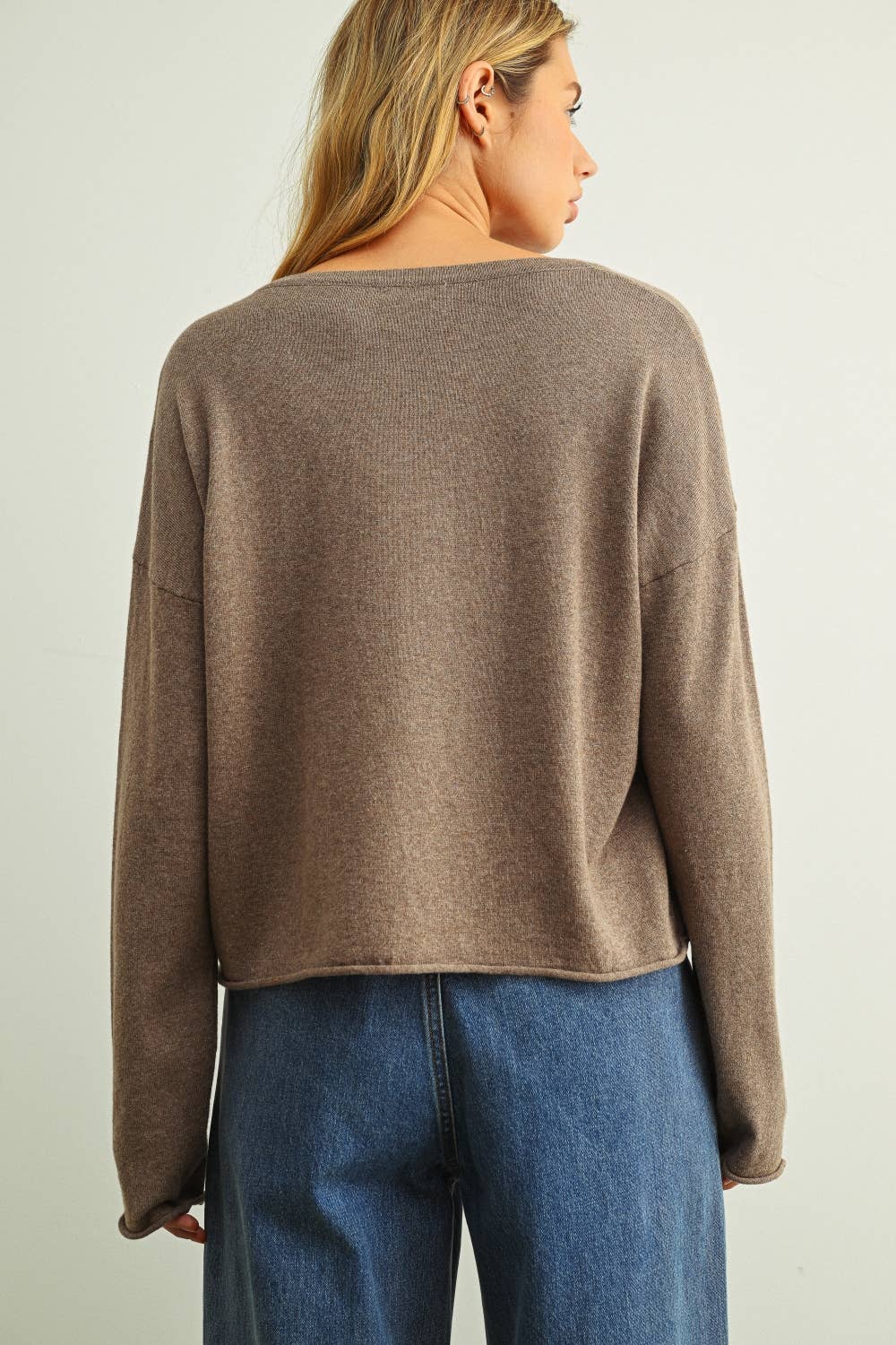 Miou Muse | Essential Short Sleeve Rolled Hem Top