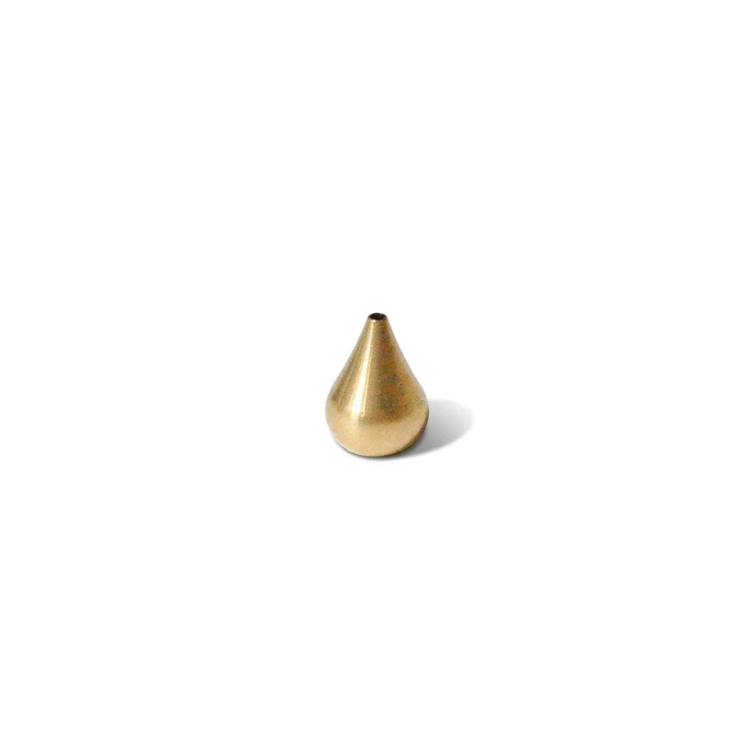 Cedar and Myrrh | Tall Waterdrop Brass Incense Holder