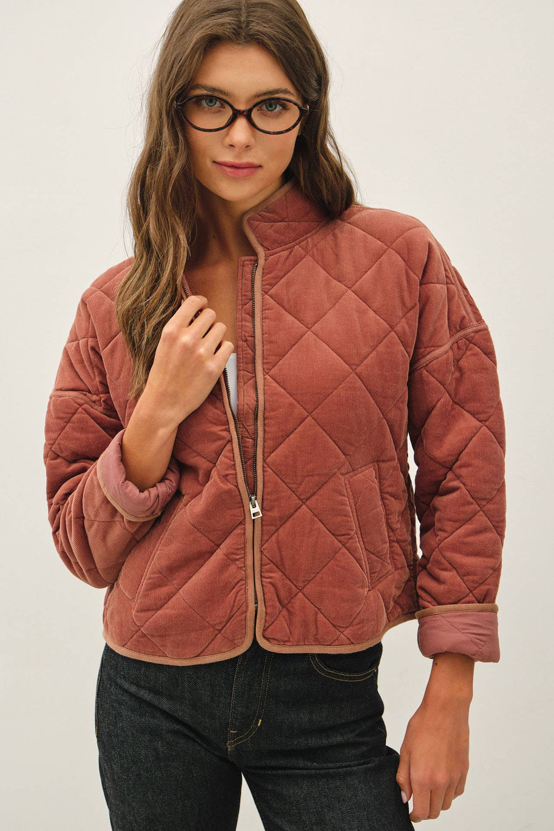 Be Cool | Corduroy Quilted Puffer Jacket