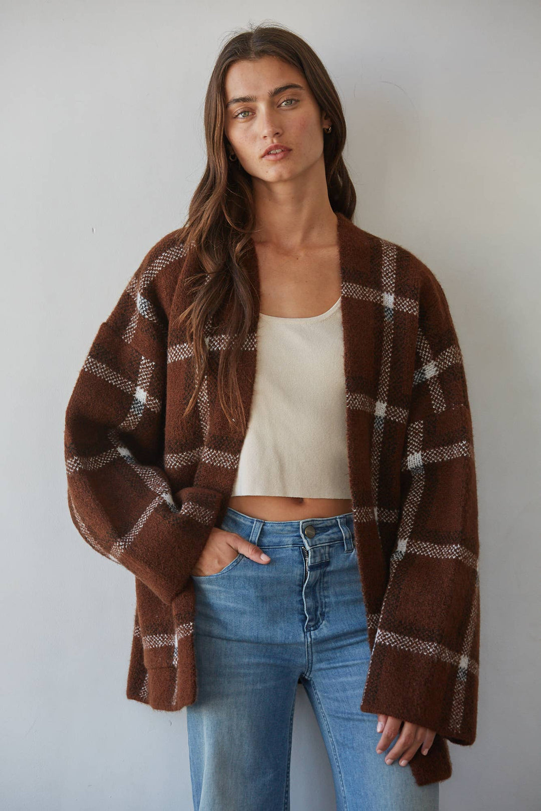 By Together | Knit Sweater Open Front Long Sleeve Cardigan Top