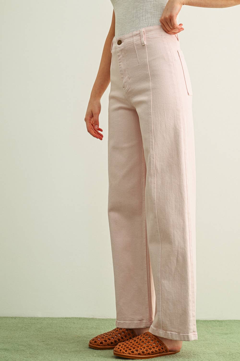Miou Muse | Washed Color Stretch Pants