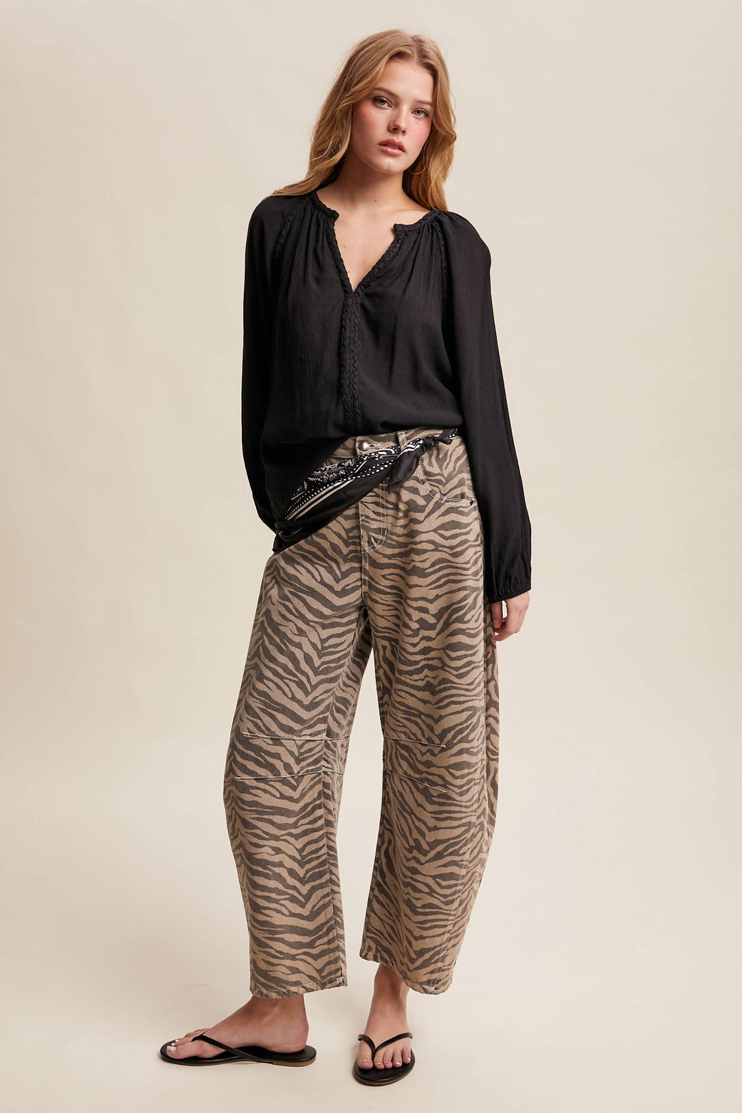 Listicle | Braided Trim Peasant Blouse