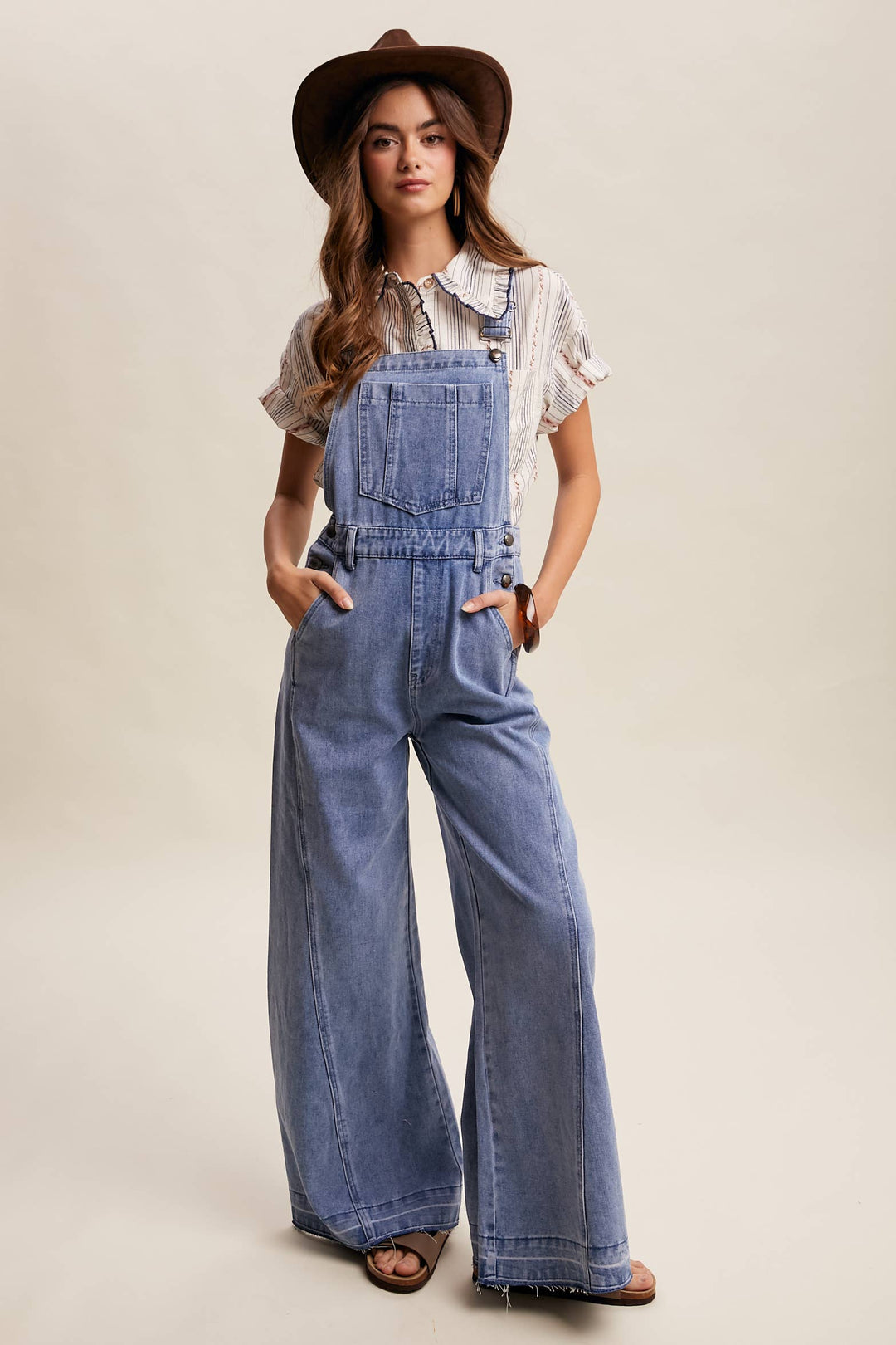 Listicle | Wide-Leg Denim Overalls