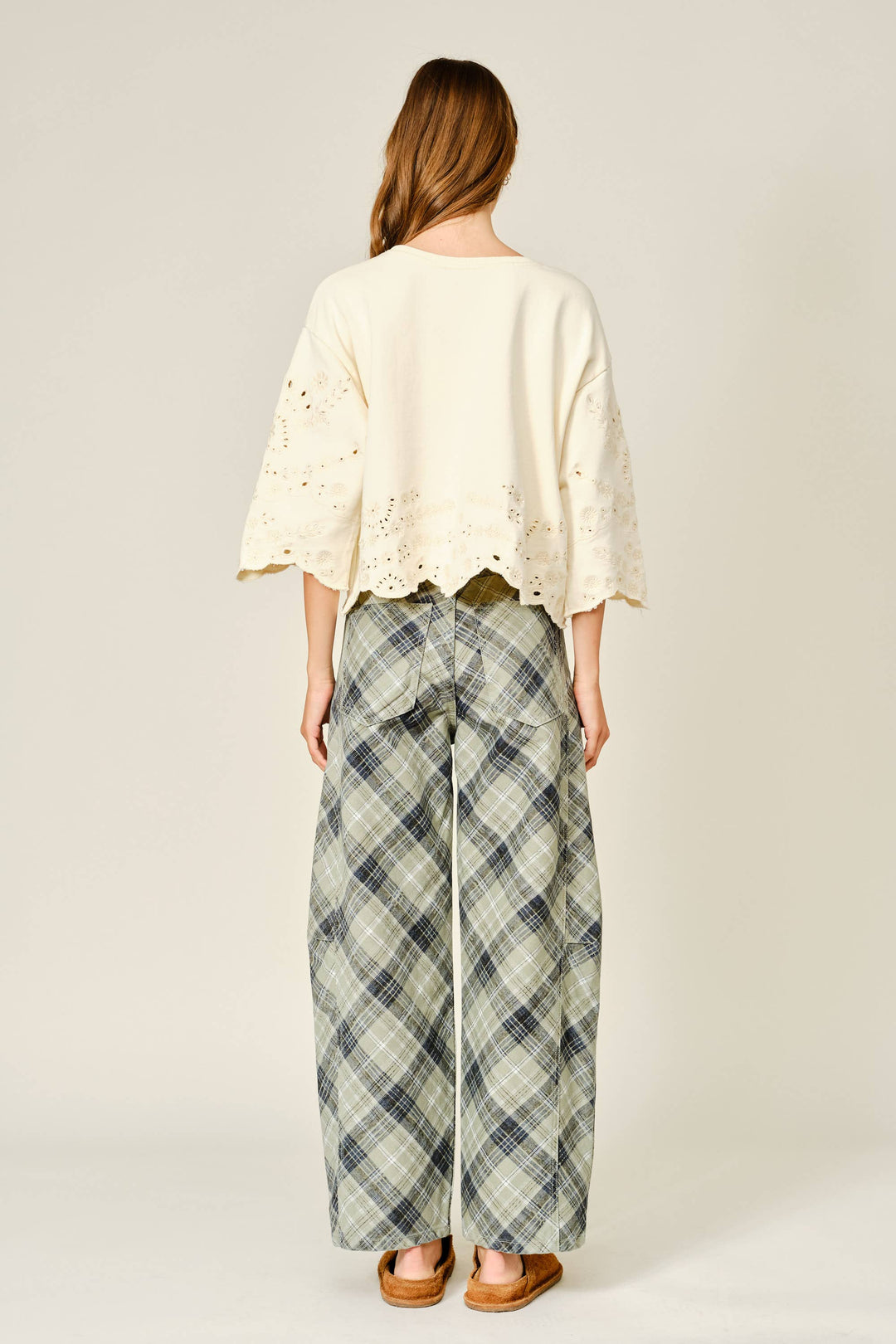 Aaron and Amber | Eyelet Terry Short sleeve Sweatshirt