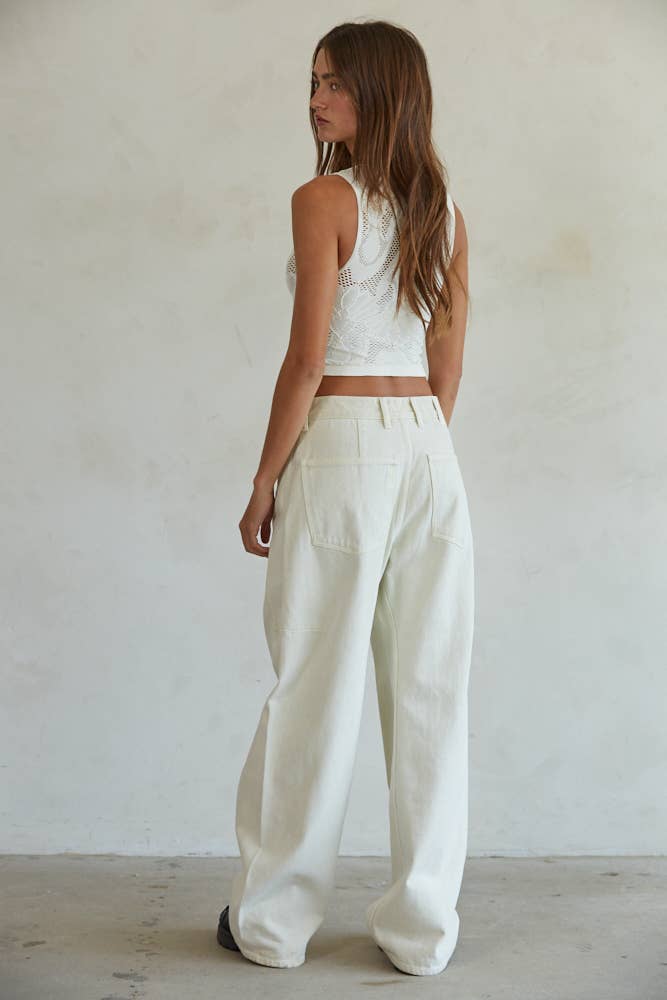 By Together | Knit Seamless Jacquard Round Neck Tank Top