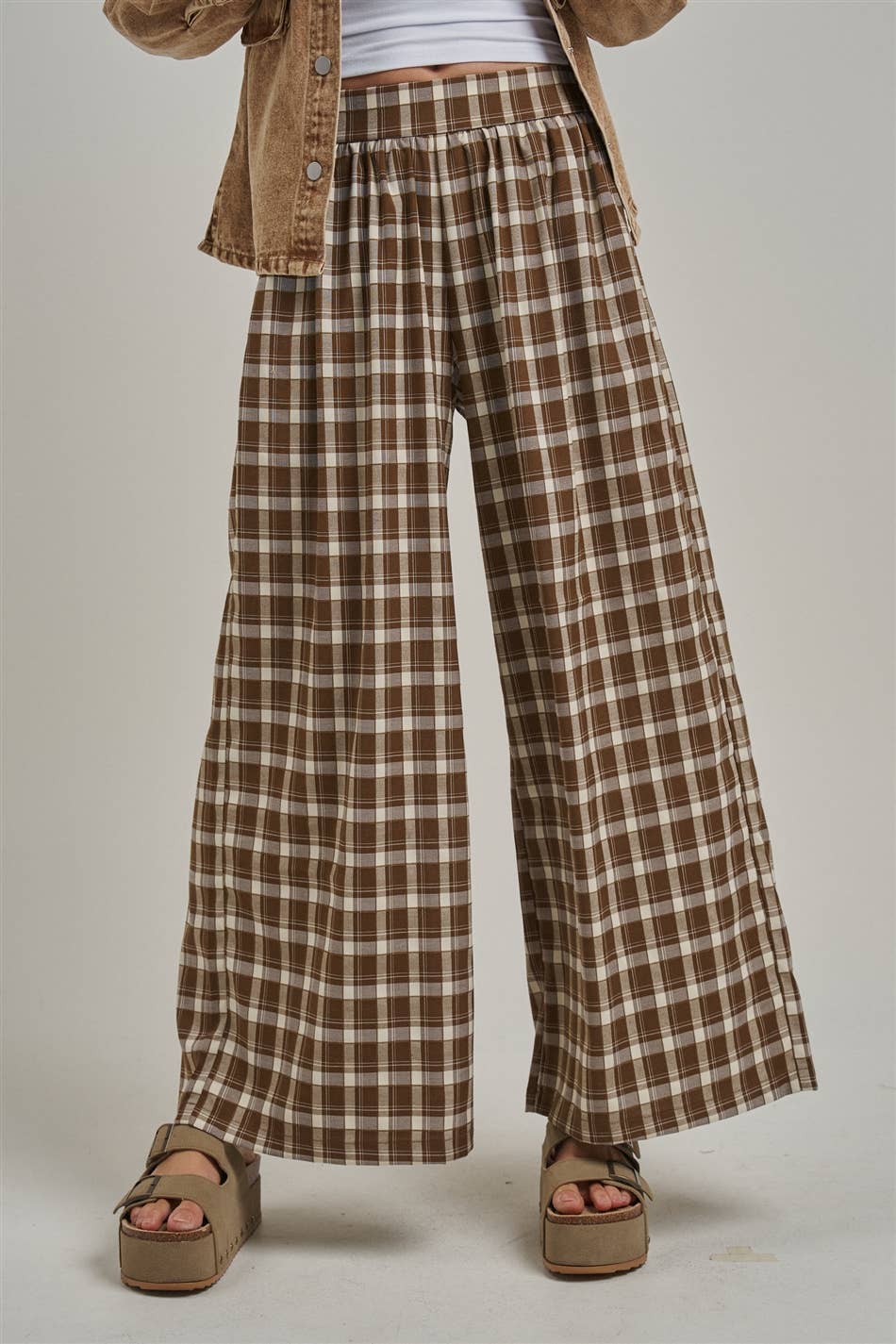 Bon | Fall Plaid Checker Boho Pants