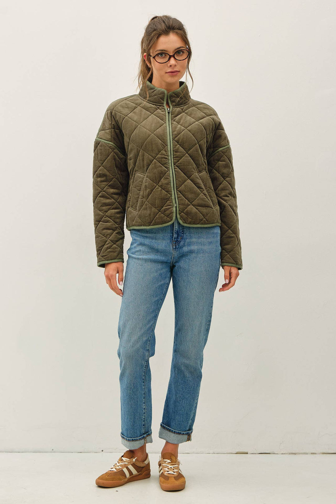 Be Cool | Corduroy Quilted Puffer Jacket