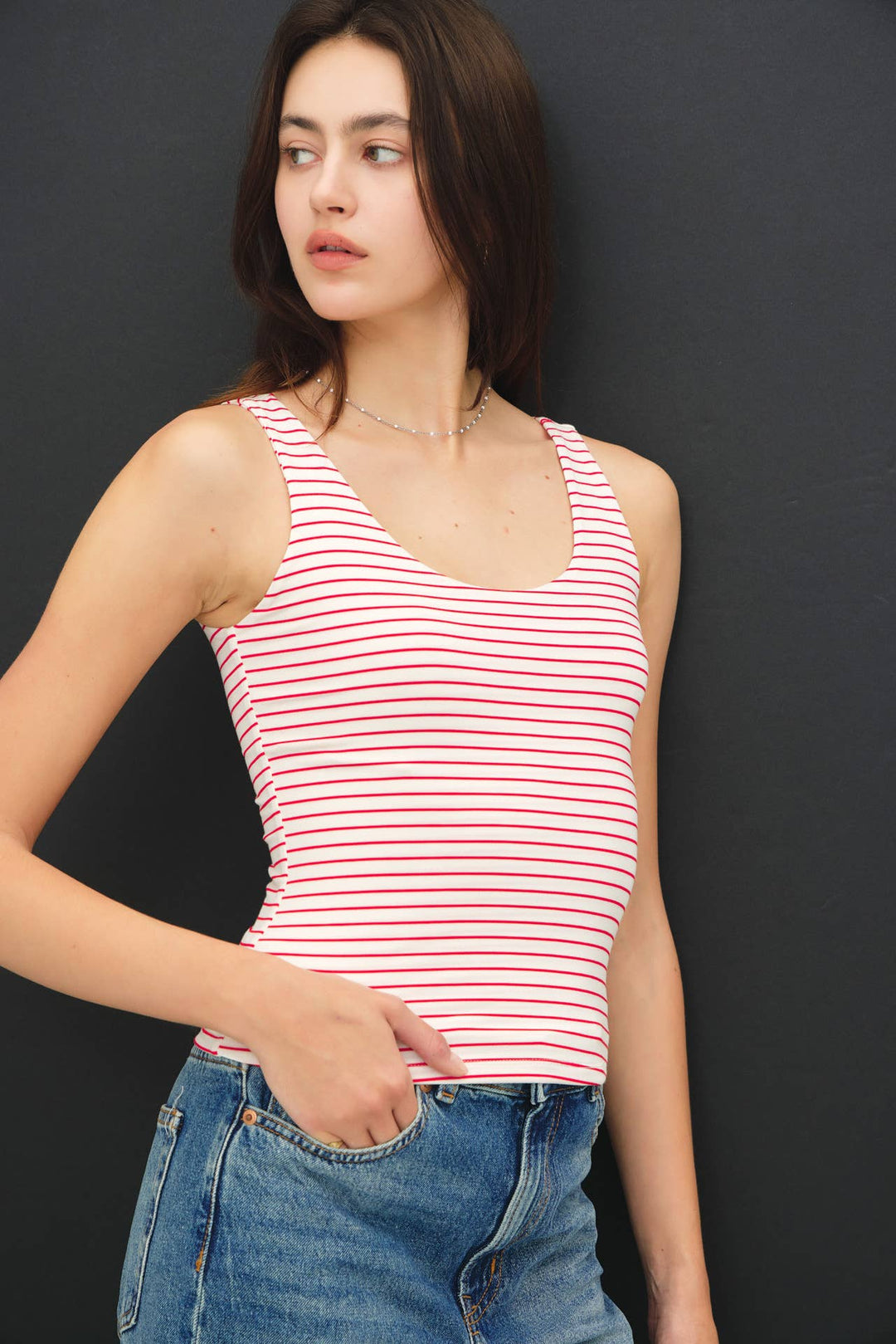 Be Cool | Ultra Soft Double Lined Striped Tank