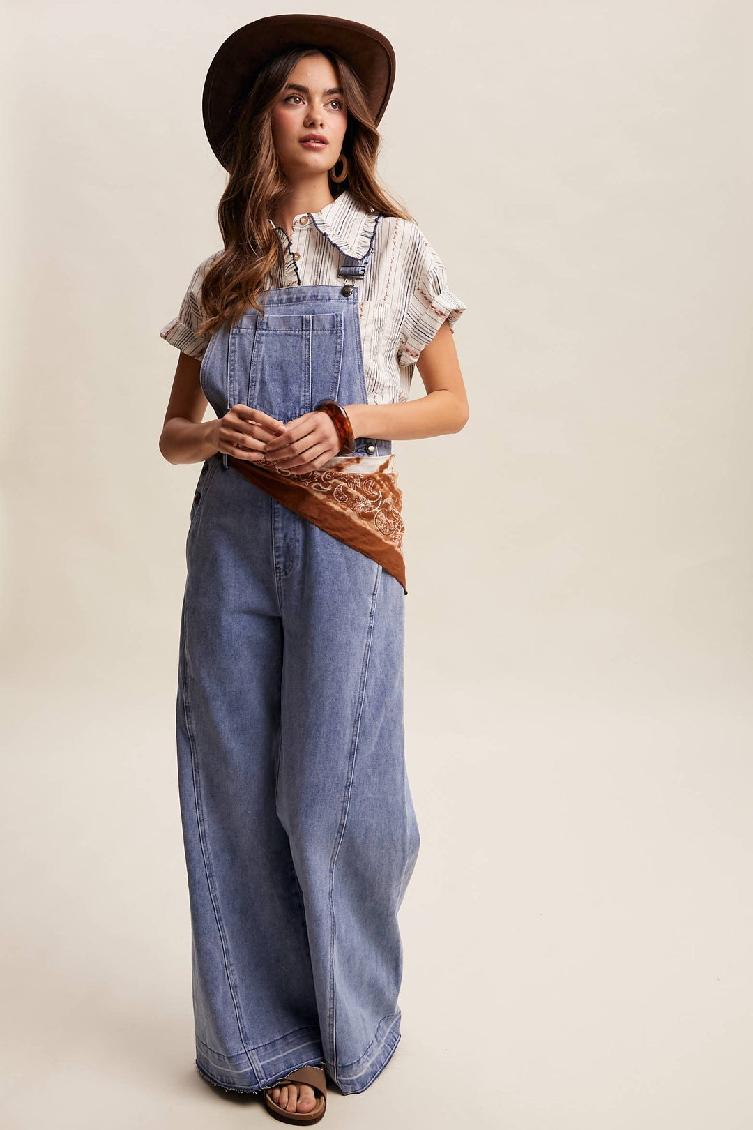 Listicle | Wide-Leg Denim Overalls