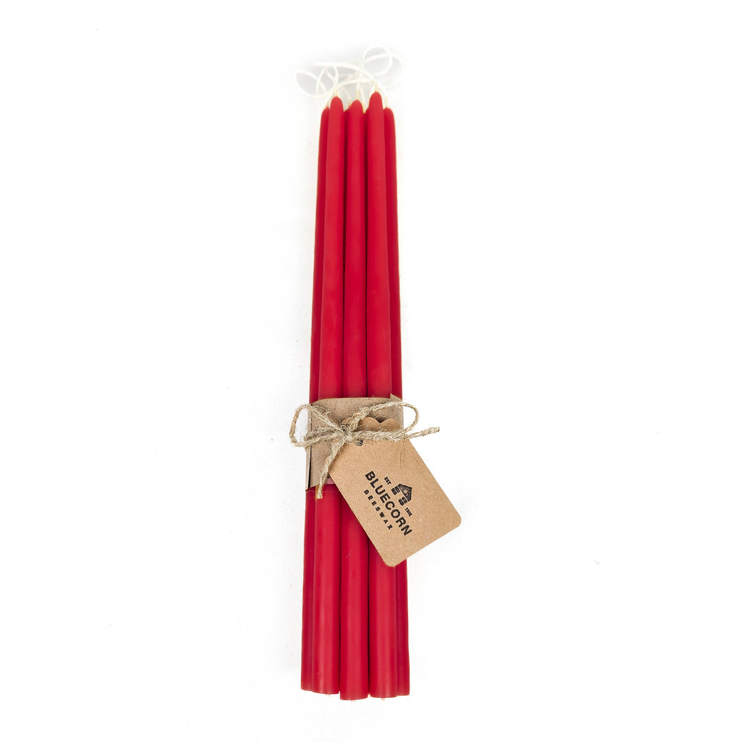 Bluecorn Candles | Thin Beeswax Taper Candles: Hand-Dipped in Colorado