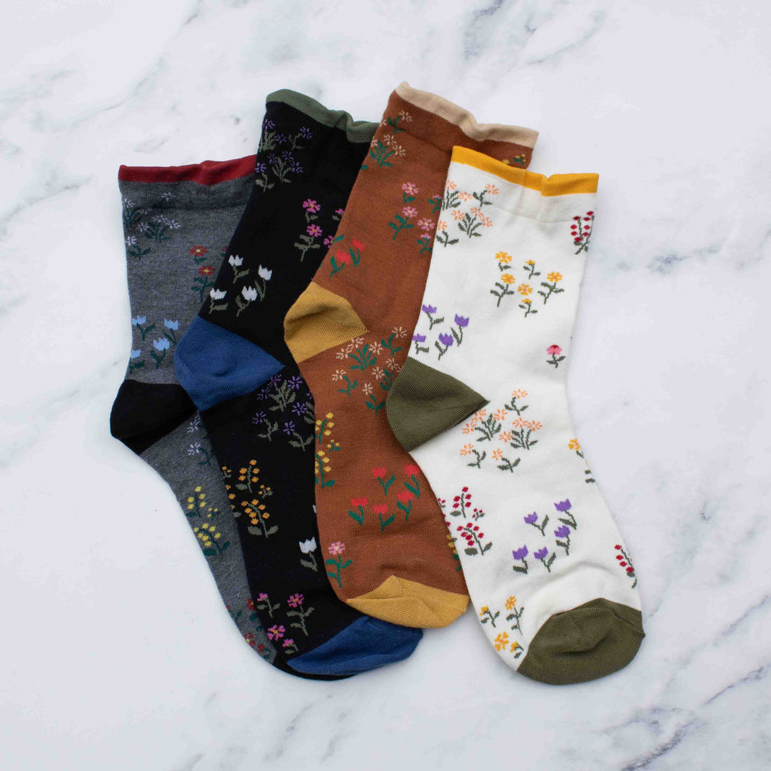 Tiepology | Women's Penelope Floral Casual Socks