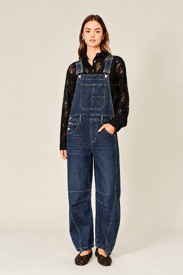 Aaron and Amber |  Slouchy Relax Fit Denim Overalls
