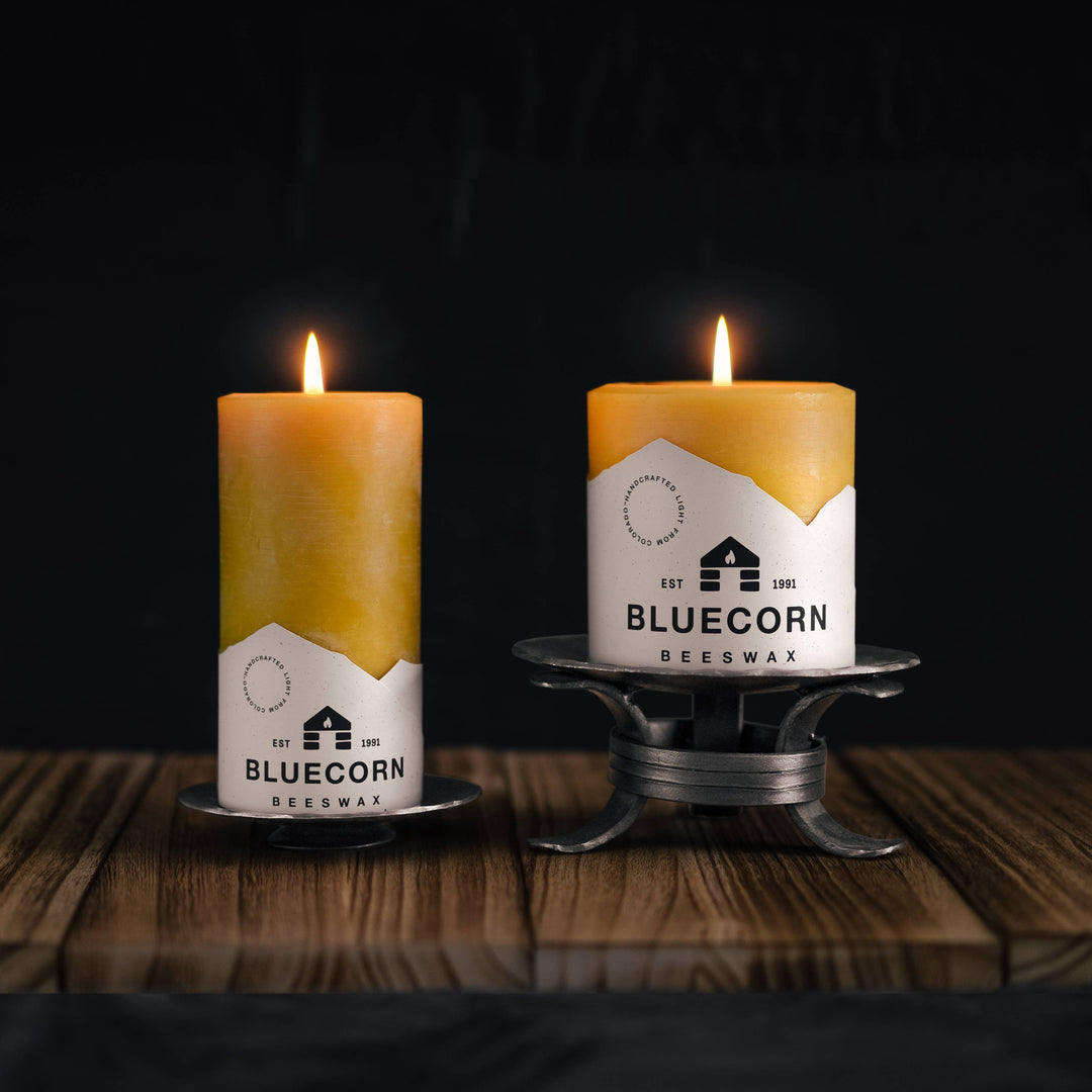 Bluecorn | Pure Beeswax Pillar Candles – Handmade in USA
