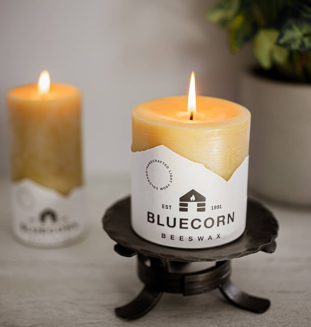 Bluecorn | Pure Beeswax Pillar Candles – Handmade in USA