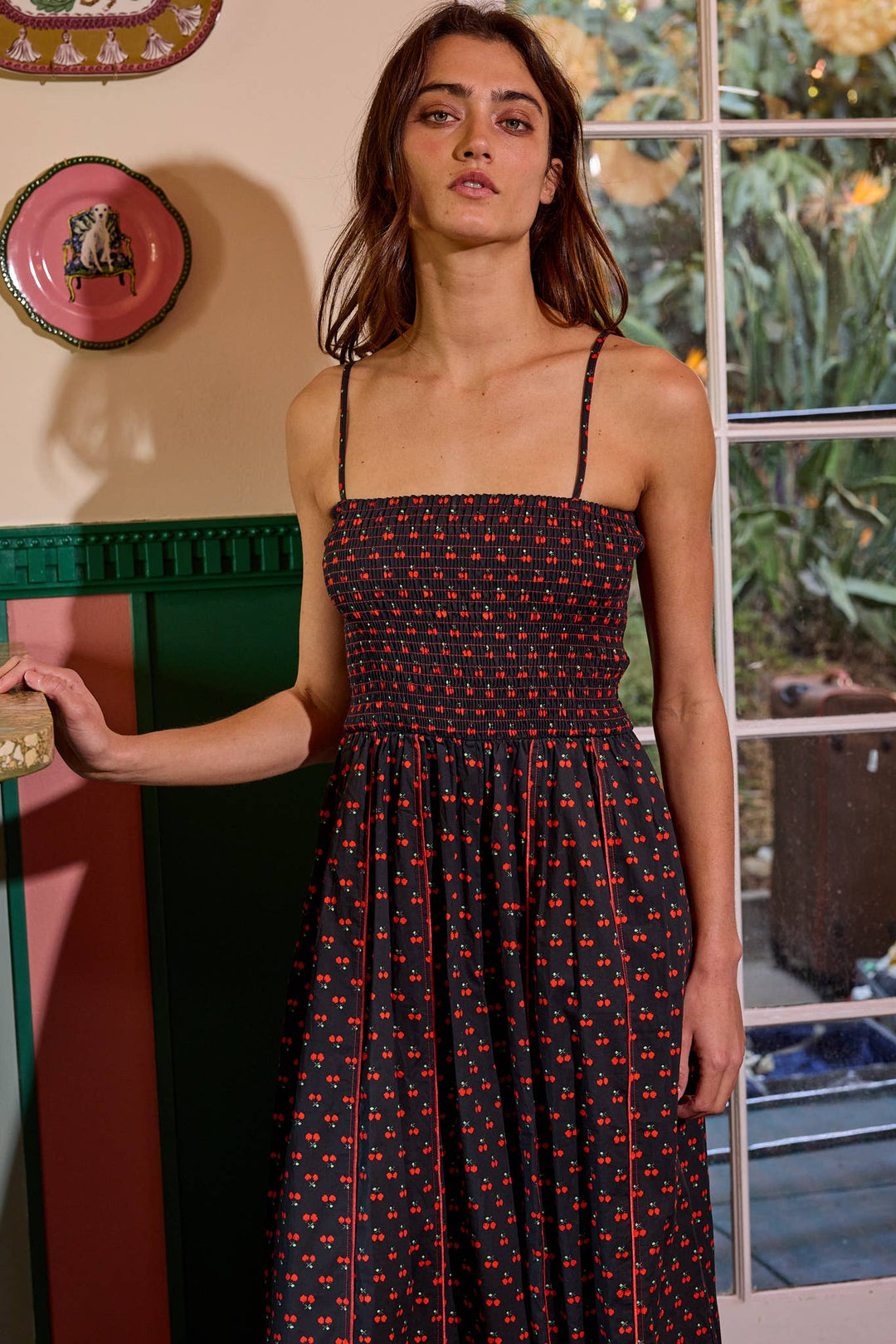 Bucketlist | Smocked Detail Print Jumpsuit