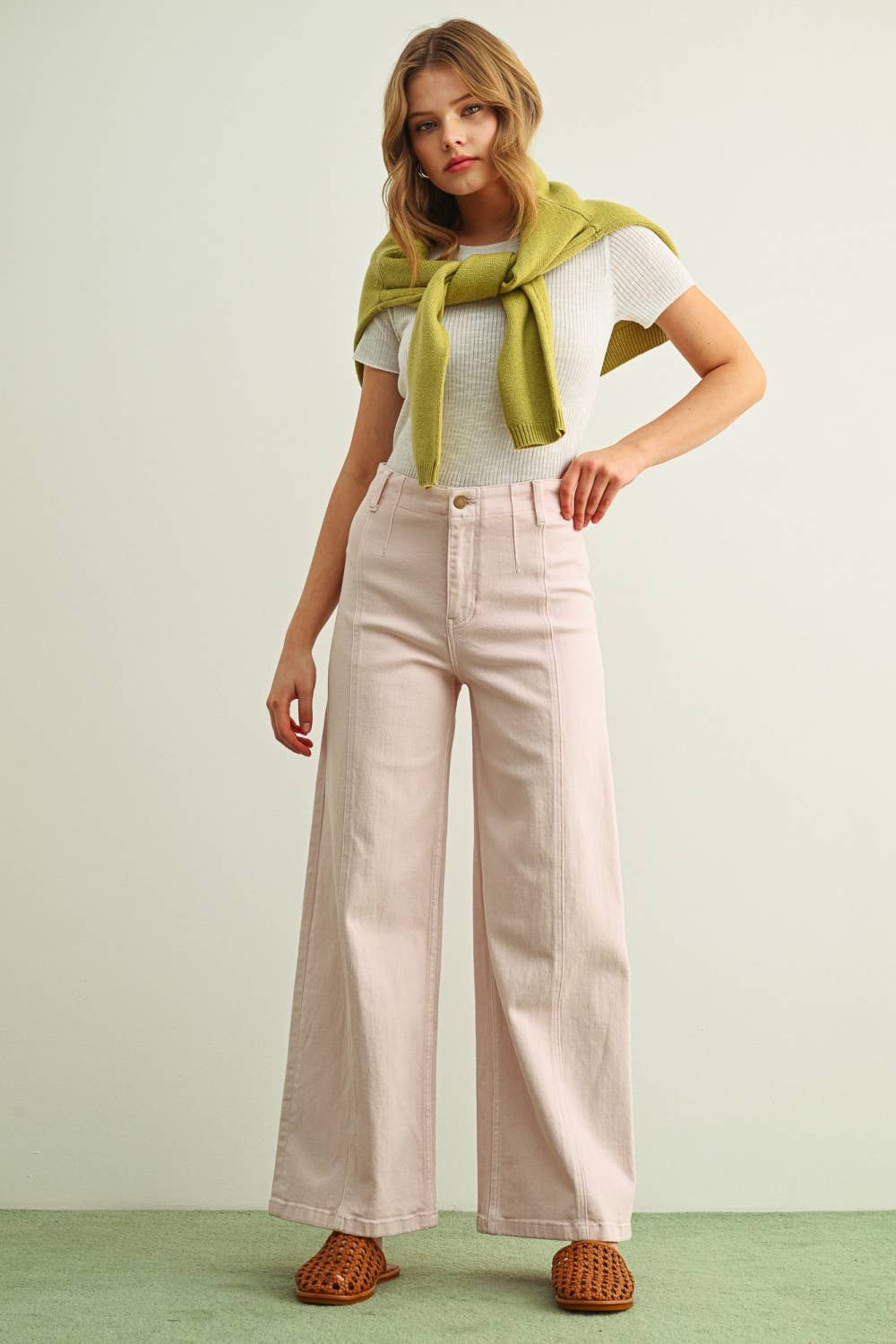 Miou Muse | Washed Color Stretch Pants