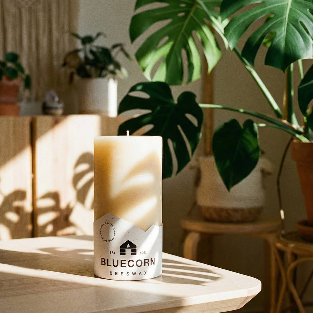 Bluecorn | Pure Beeswax Pillar Candles – Handmade in USA