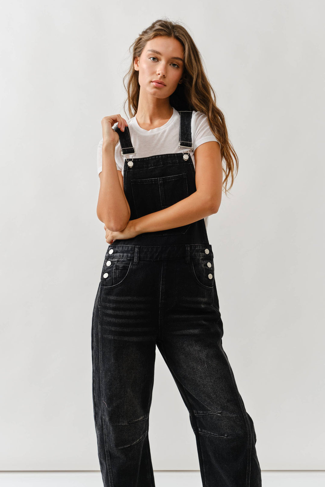 Aaron and Amber |  Slouchy Relax Fit Denim Overalls