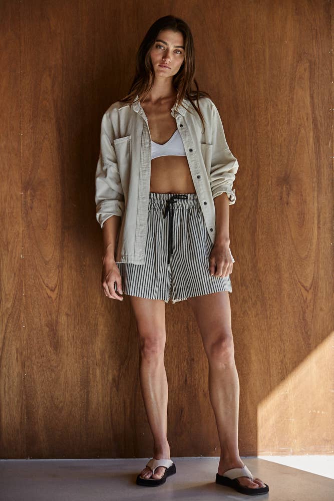 By Together | Denim Cotton Button Down Jacket