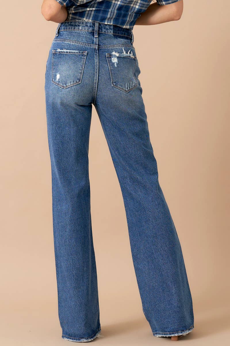 Insane Gene | High Rise Relaxed Boot Cut Denim