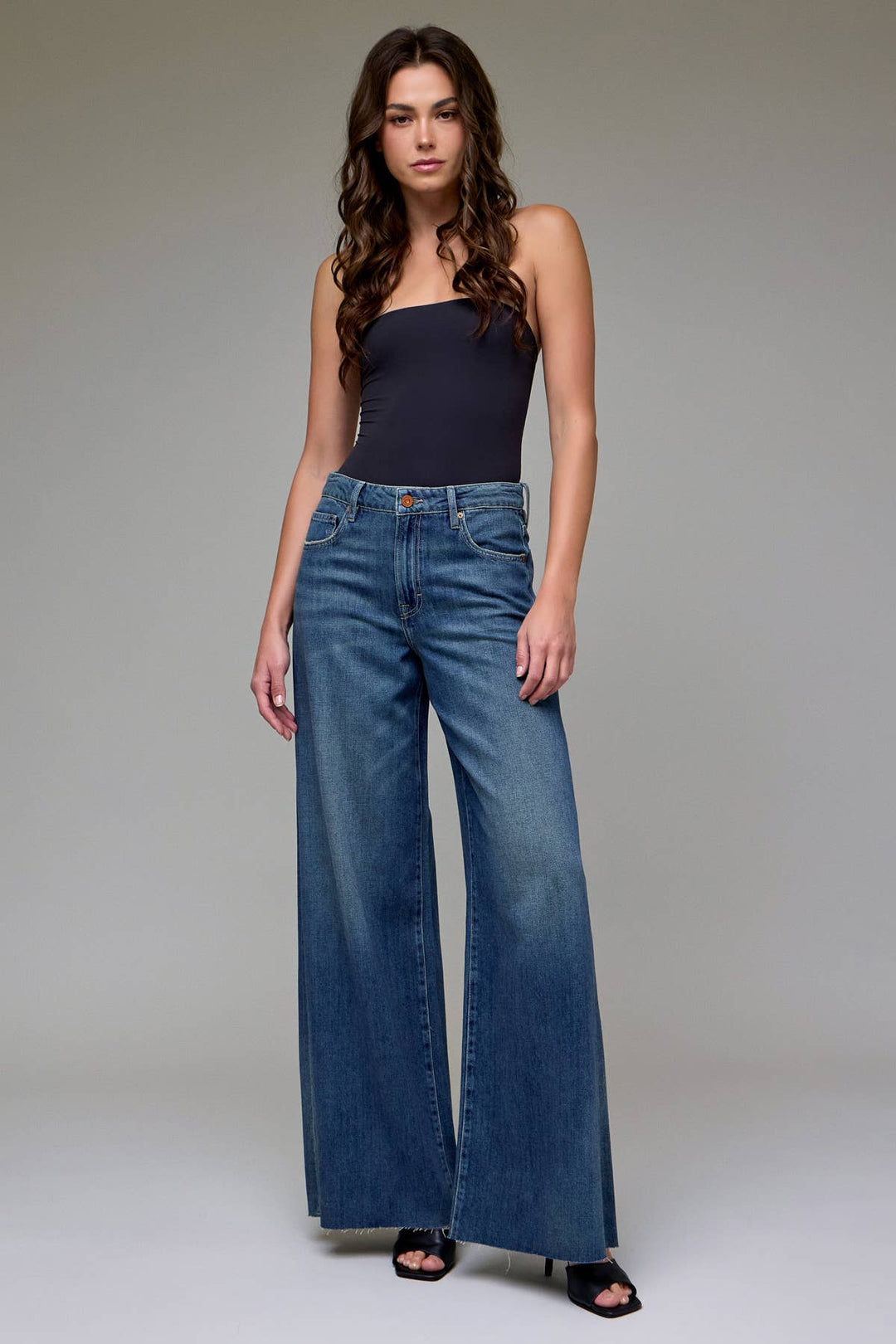 Hidden Jeans | Medium Vintage Clean Super Soft High Rise Super Wide Leg