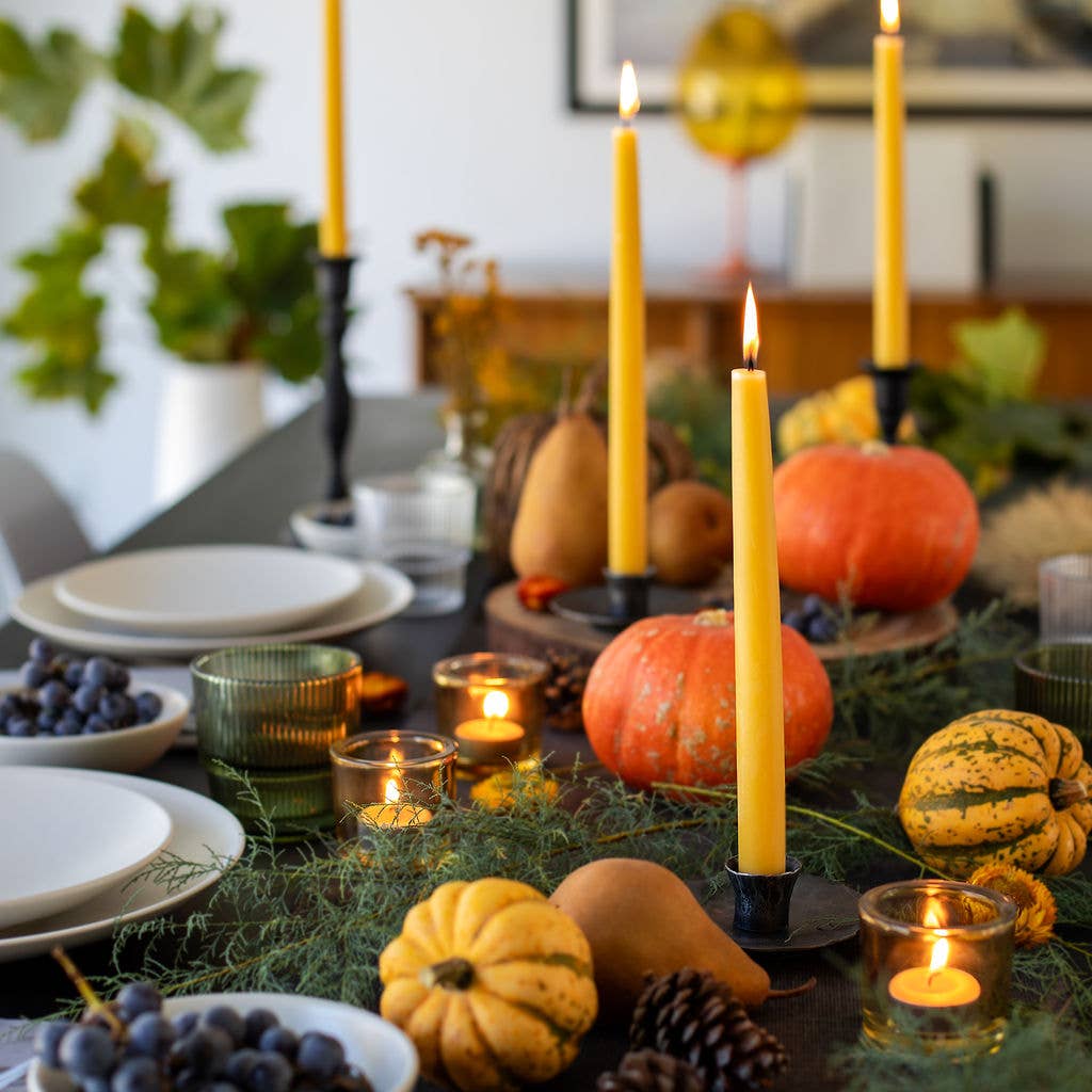 Bluecorn | Beeswax Taper Candles – Dripless & Handmade in USA