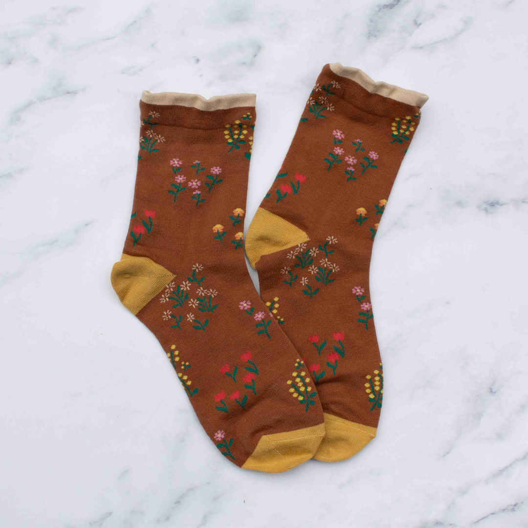 Tiepology | Women's Penelope Floral Casual Socks
